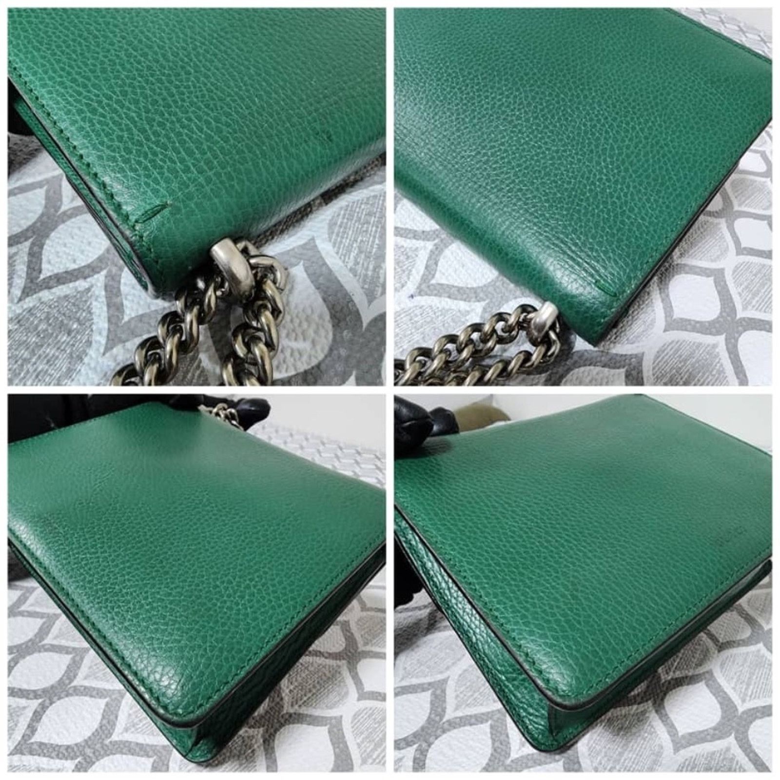 Gucci Authentic Gucci Small Leather Dionysus Crossbody Bag Green Size ONE SIZE - 12 Thumbnail