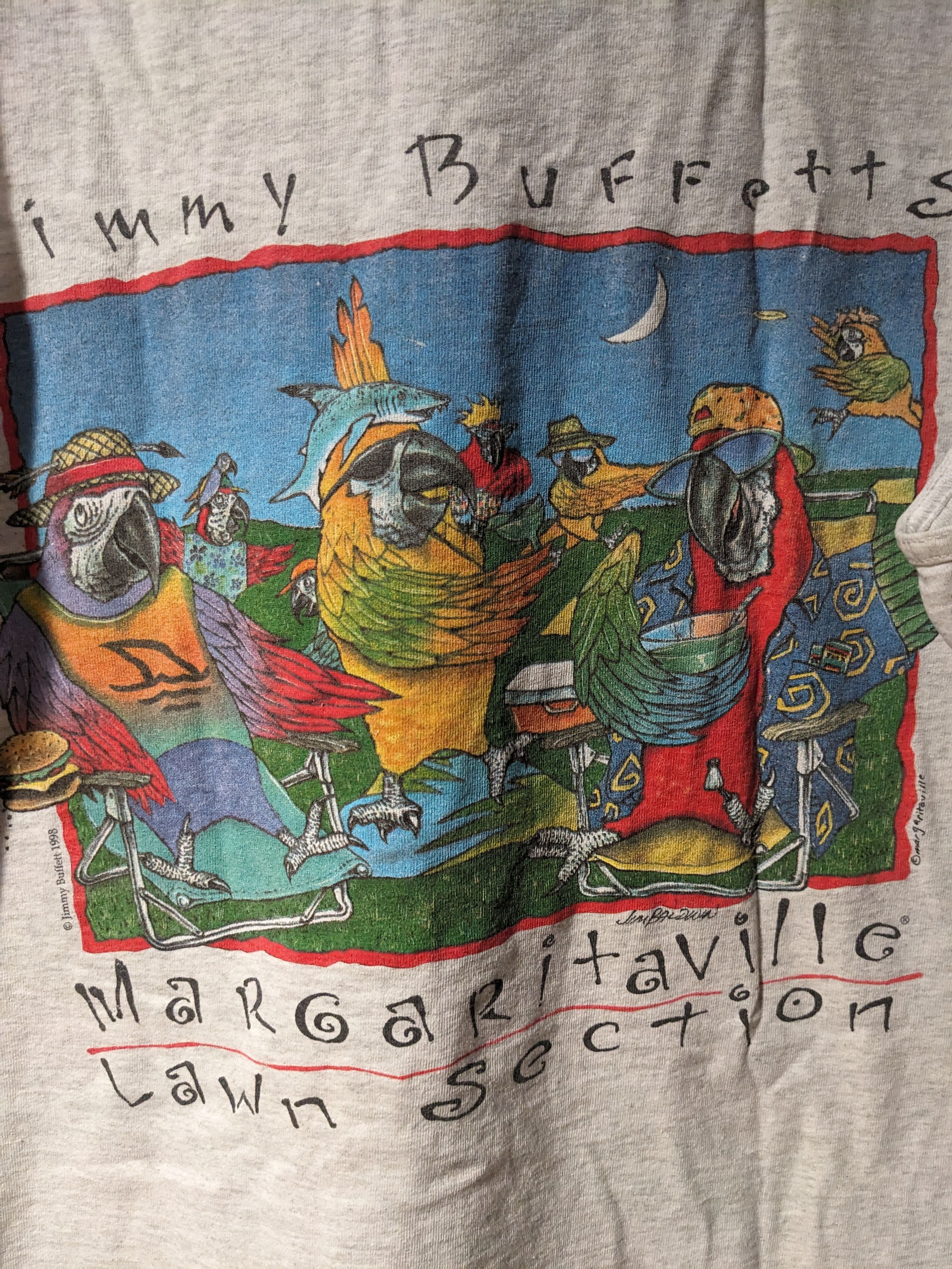 Band Tees × Vintage Vintage 90s Jimmy Buffetts Margaritaville Lawn Tank Top Size US XL / EU 56 / 4 - 2 Thumbnail
