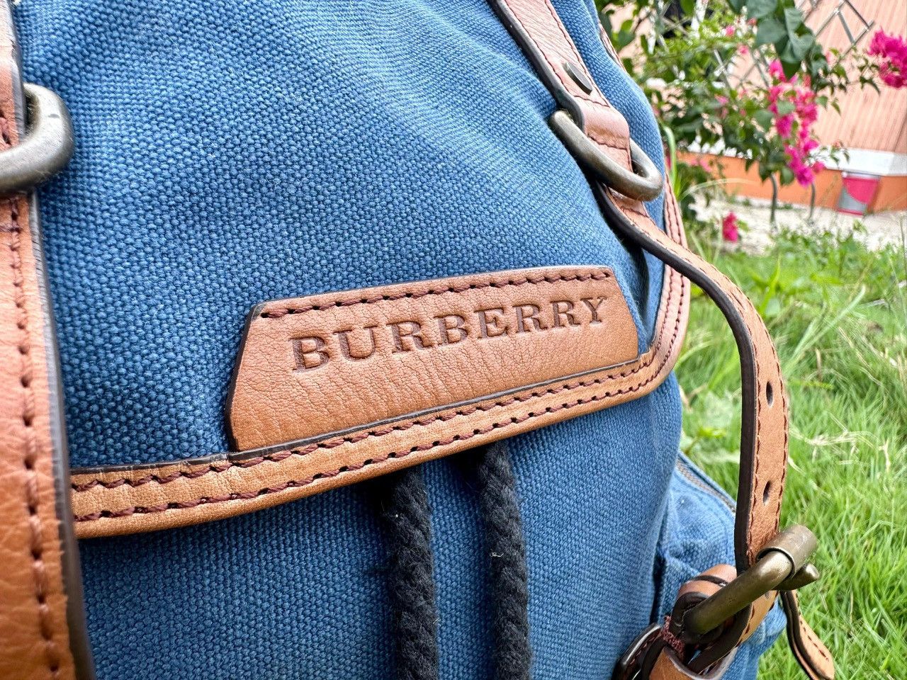 Burberry Authentic Burberry Rucksack Nyalon Blue Backpack Size ONE SIZE - 4 Thumbnail