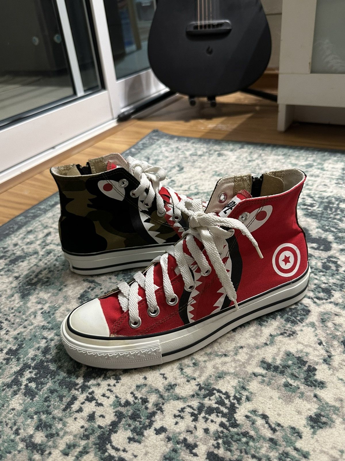 Bape A Bathing Ape Bape Ape Sta 1st Camo Shark Hi Top Sneakers Size US 6 / EU 39 - 3 Thumbnail