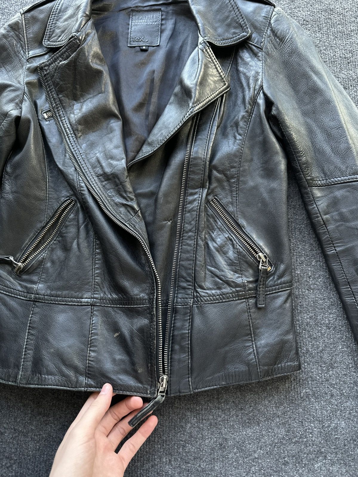 Leather 🚨 LEATHER WOMEN OPIUM MULTIPOCKET JACKET ZIP AVANT GARDE Size S / US 4 / IT 40 - 5 Thumbnail