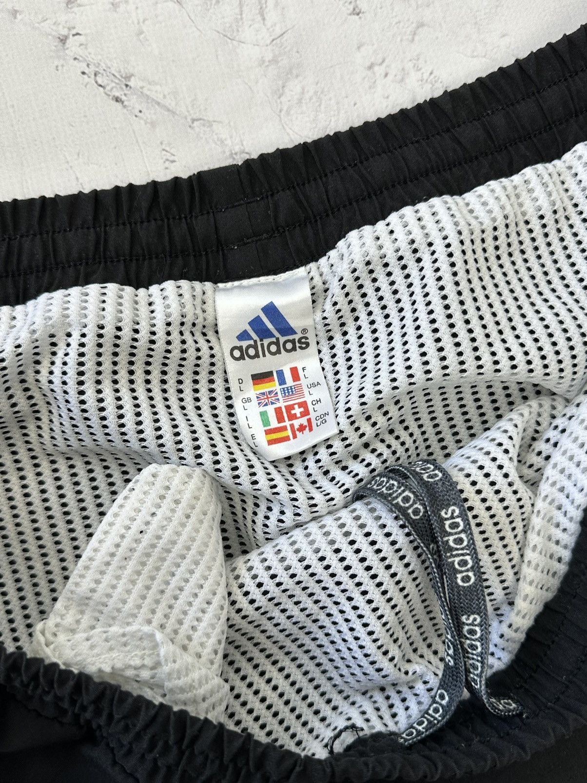 Adidas × Vintage Adidas Vintage Stripped Black Shorts Size US 33 - 5 Thumbnail