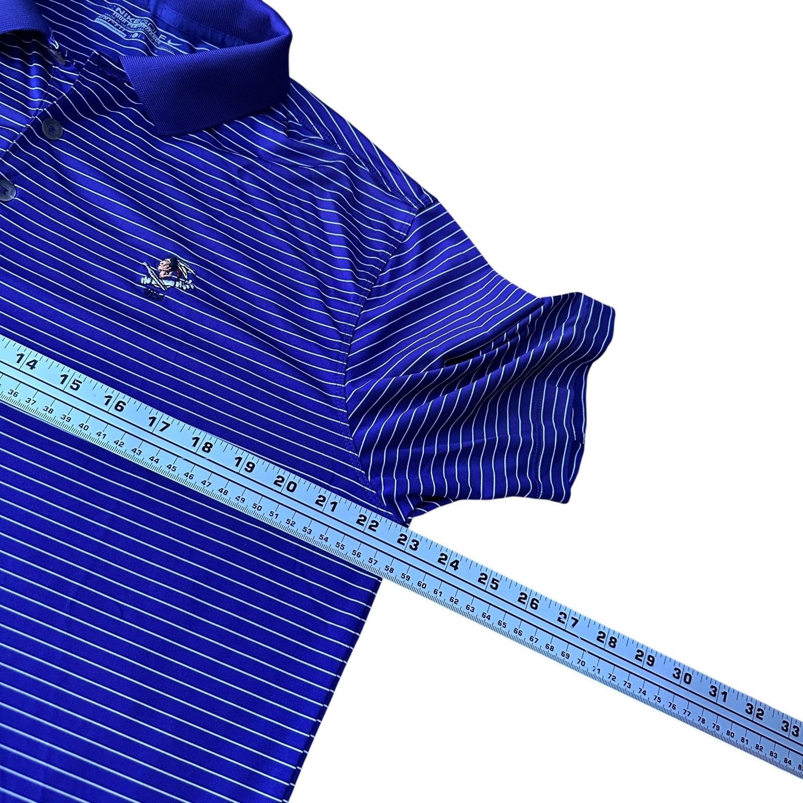 Nike Nike Golf Polo Shirt Men L Purple White Striped Cricket Club Size US L / EU 52-54 / 3 - 8 Thumbnail