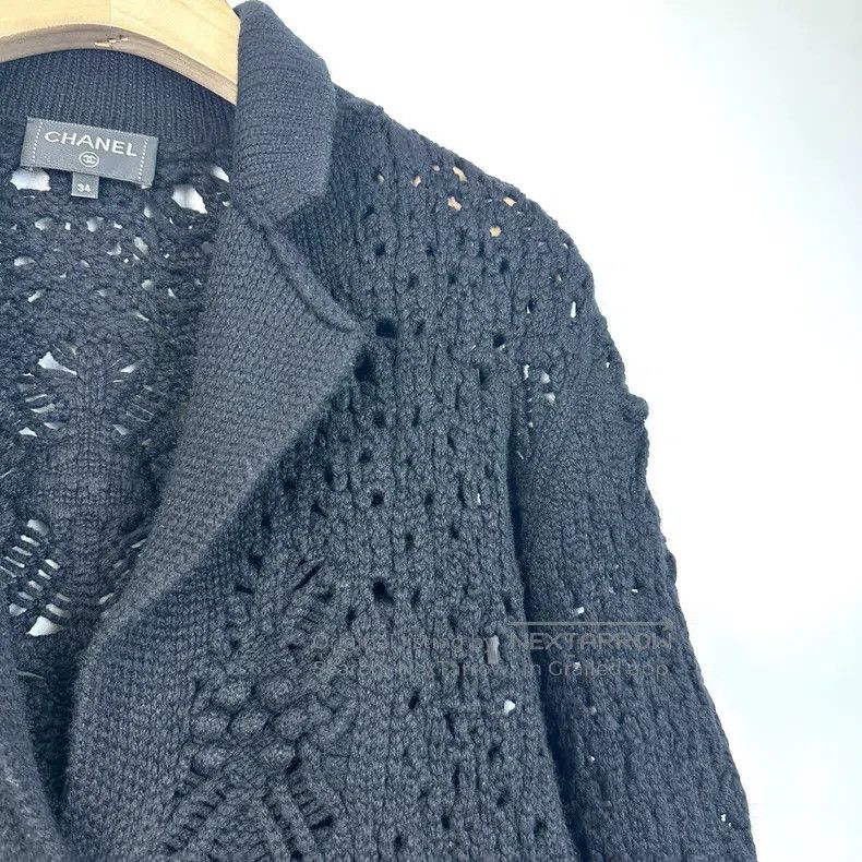 Chanel Chanel Black knitted hollow coat Size XXS / US 00 / IT 34 - 5 Thumbnail