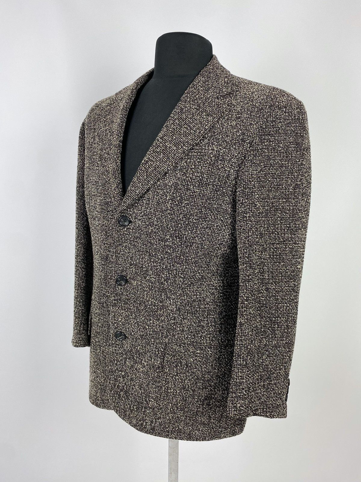 Hugo Boss Y2K Vintage Hugo Boss Wool Woven Textured Blazer Jacket Size US M / EU 48-50 / 2 - 1 Thumbnail