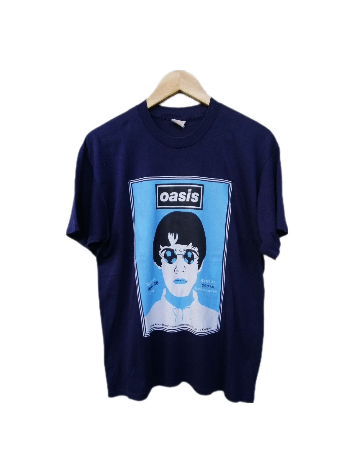 Band Tees × Vintage 90s Oasis Liam Gallagher Tshirt Size US XL / EU 56 / 4 - 1 Thumbnail