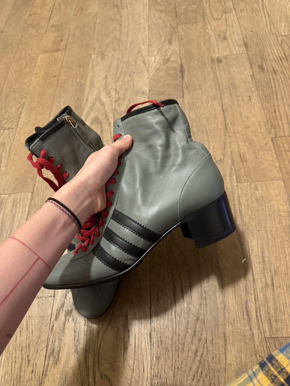 Adidas × Gucci Gucci x Adidas heeled boots in gray Size US 8 / EU 41 - 6 Thumbnail