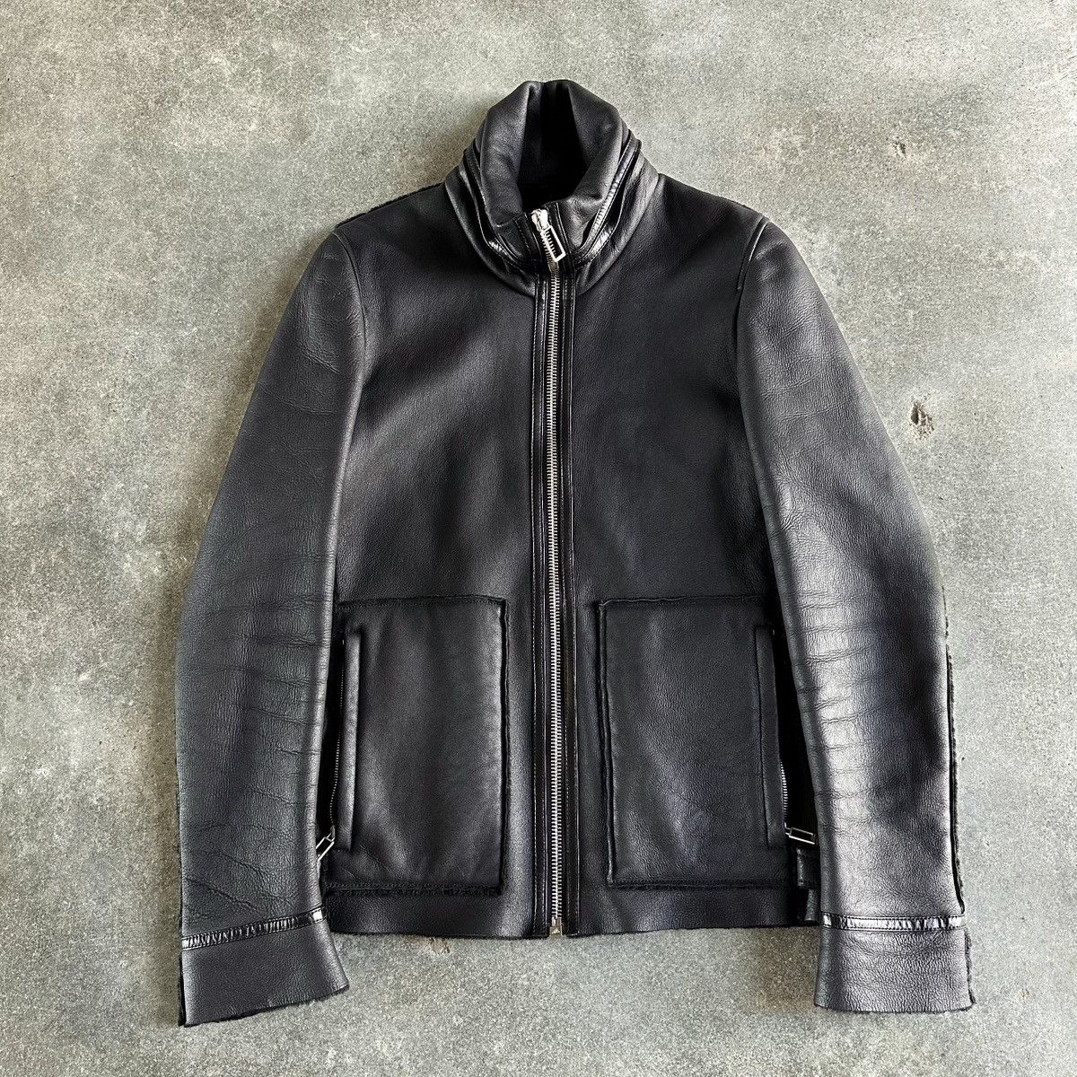 Dior RUNWAY Dior FW10 Mouton Lamb Skin Shearling Leather Jacket Size US S / EU 44-46 / 1 - 1 Thumbnail
