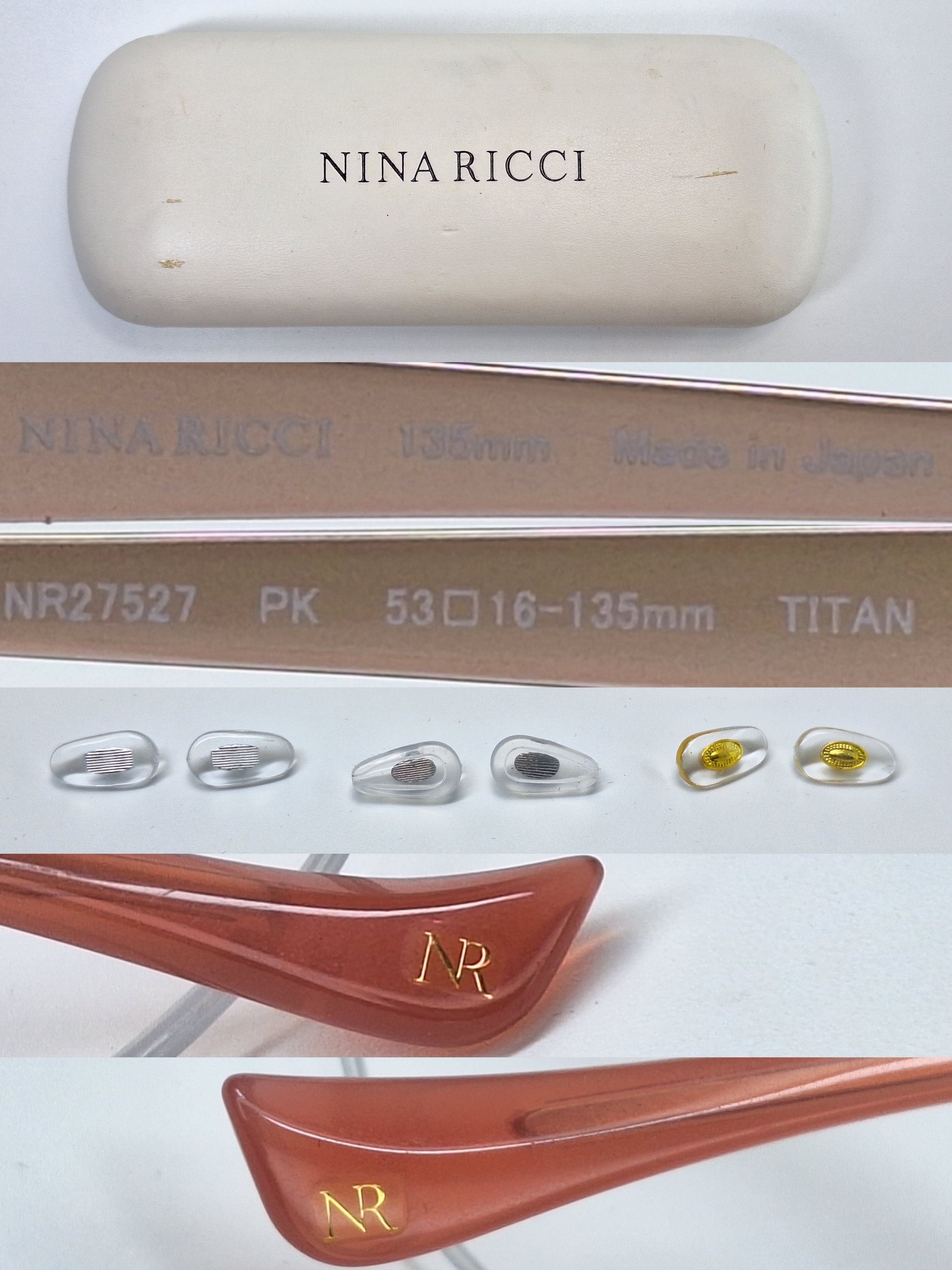 Nina Ricci NINA RICCI NR27527 Pink Gold Titan Half-Rimless Eyeglasses Size ONE SIZE - 5 Thumbnail