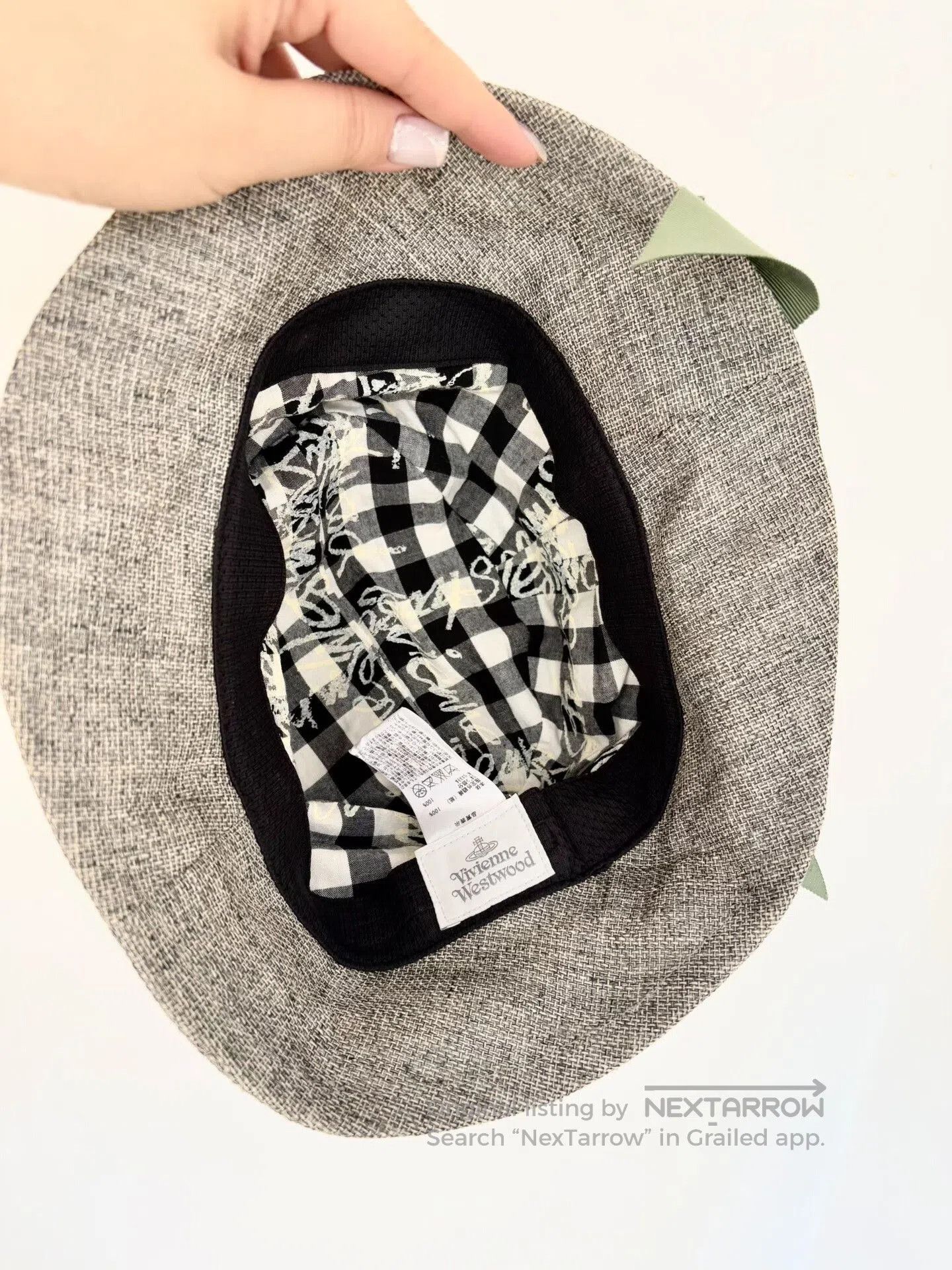 Vivienne Westwood Vivienne Westwood Gray Saturn Bow Hat. Size ONE SIZE - 6 Thumbnail