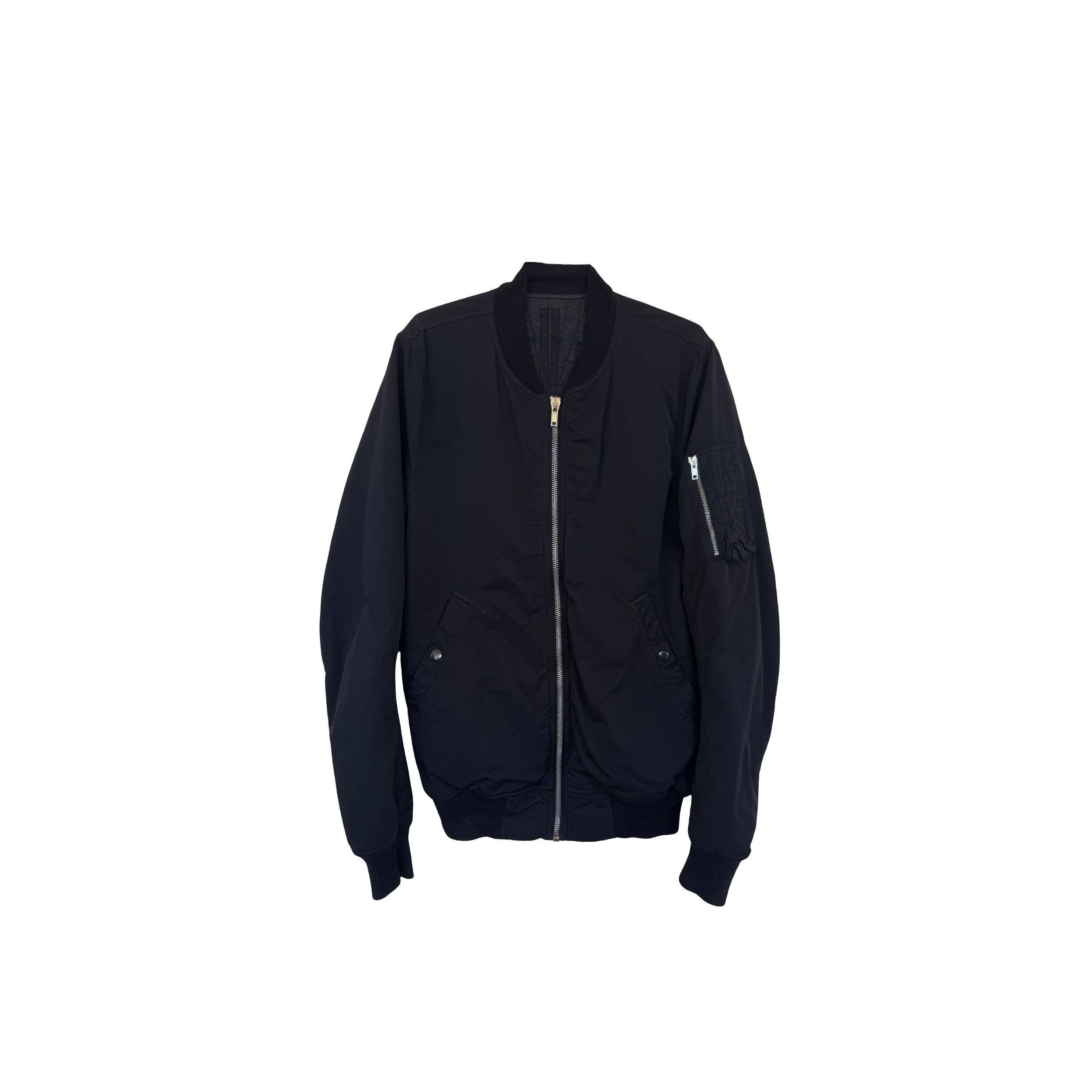 ジャケット RICK OWENS SATIN FABRIC BOMBER Rick Owens Satin Bomber Jacket | Black | FARFETCH