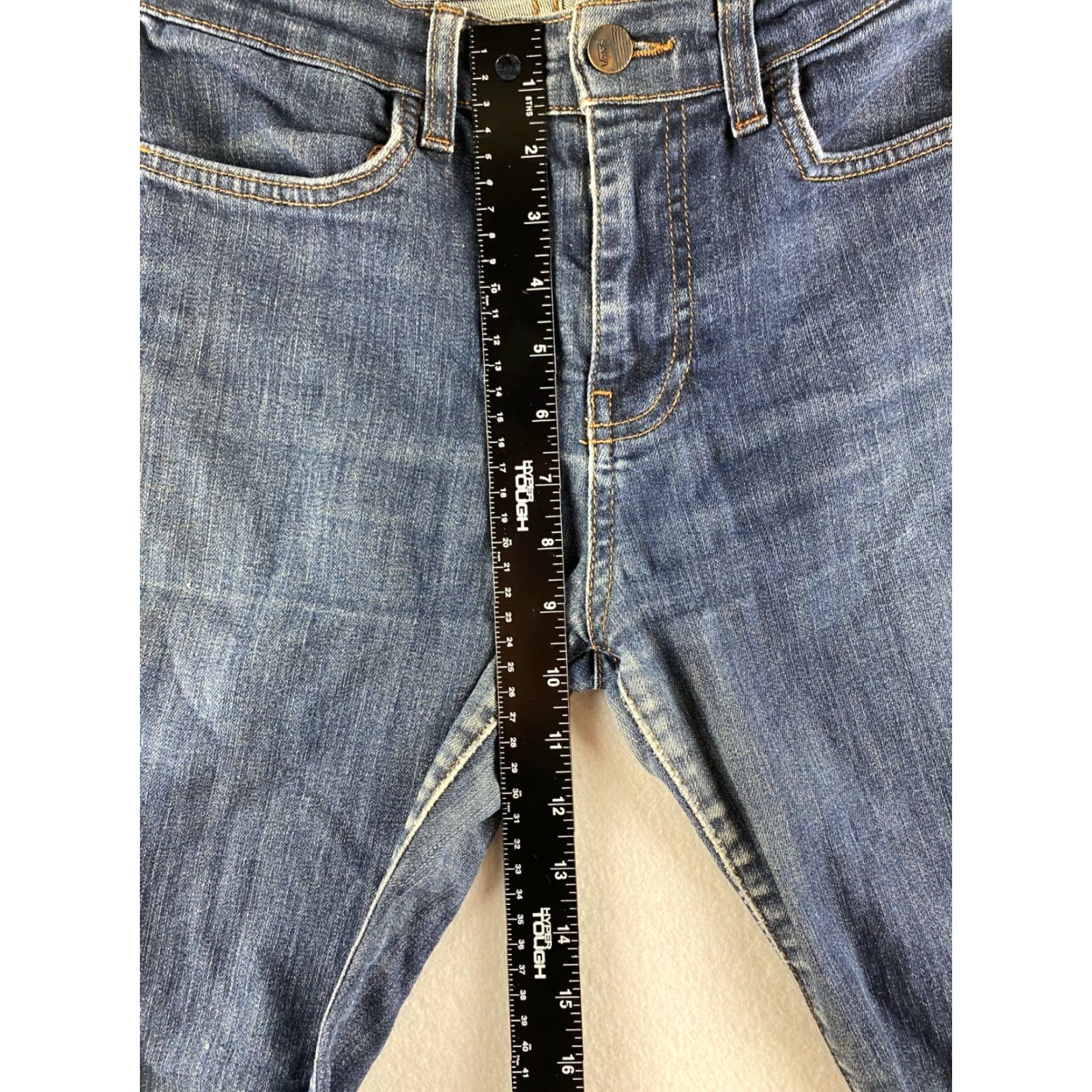 Vans VANS Jeans Womens 7 Blue Skinny High Rise Stretch Denim Dark Wash Pants Womens Jeans Skinny 7 Blue Dark Wash VANS Size 28" / US 6 / IT 42 - 4 Thumbnail