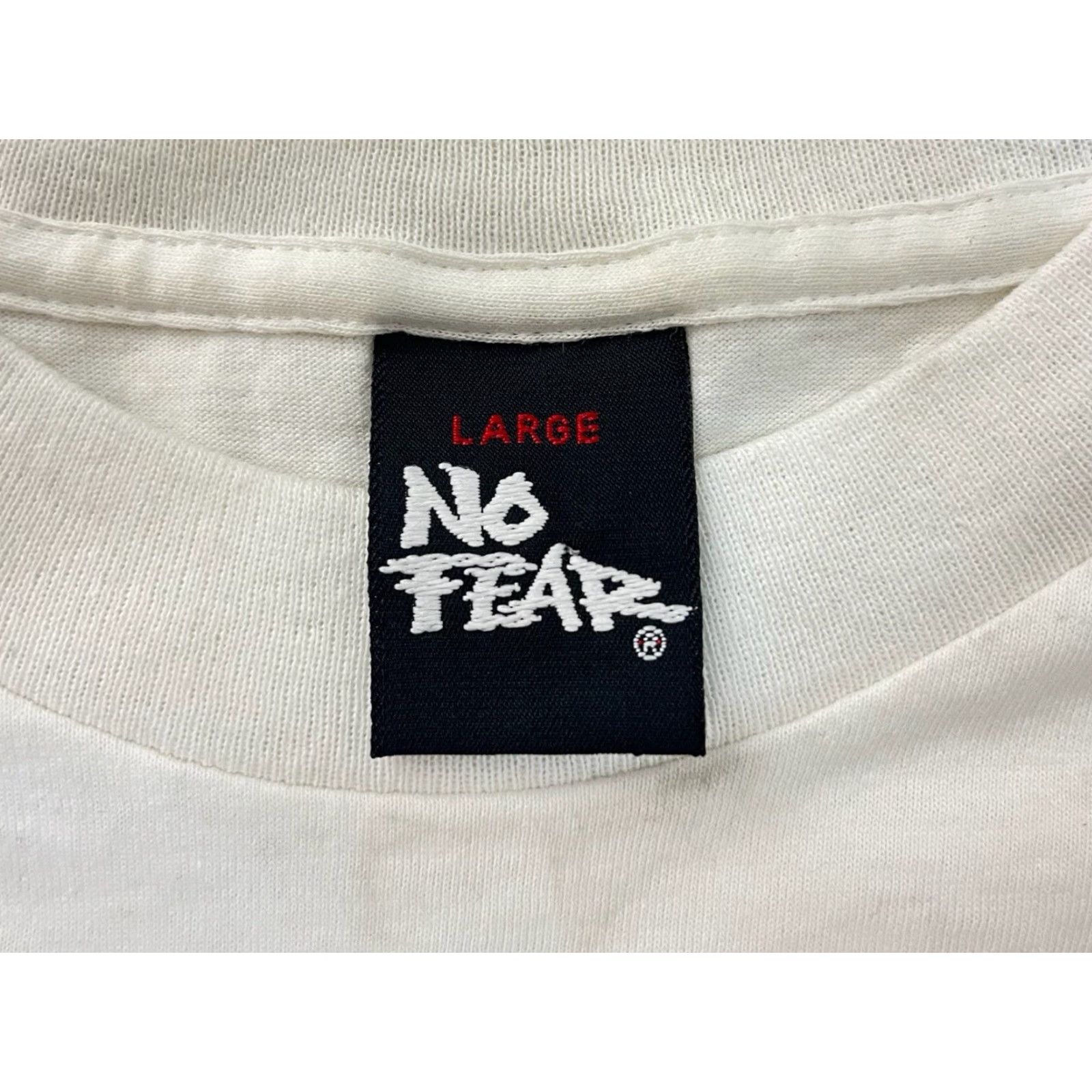 No Fear VINTAGE No Fear T-Shirt Mens L White 90s Deadstock NWOT 100% Cotton Crew Neck Short Sleeve Two-Sided Graphics Made in USA Size US L / EU 52-54 / 3 - 2 Thumbnail