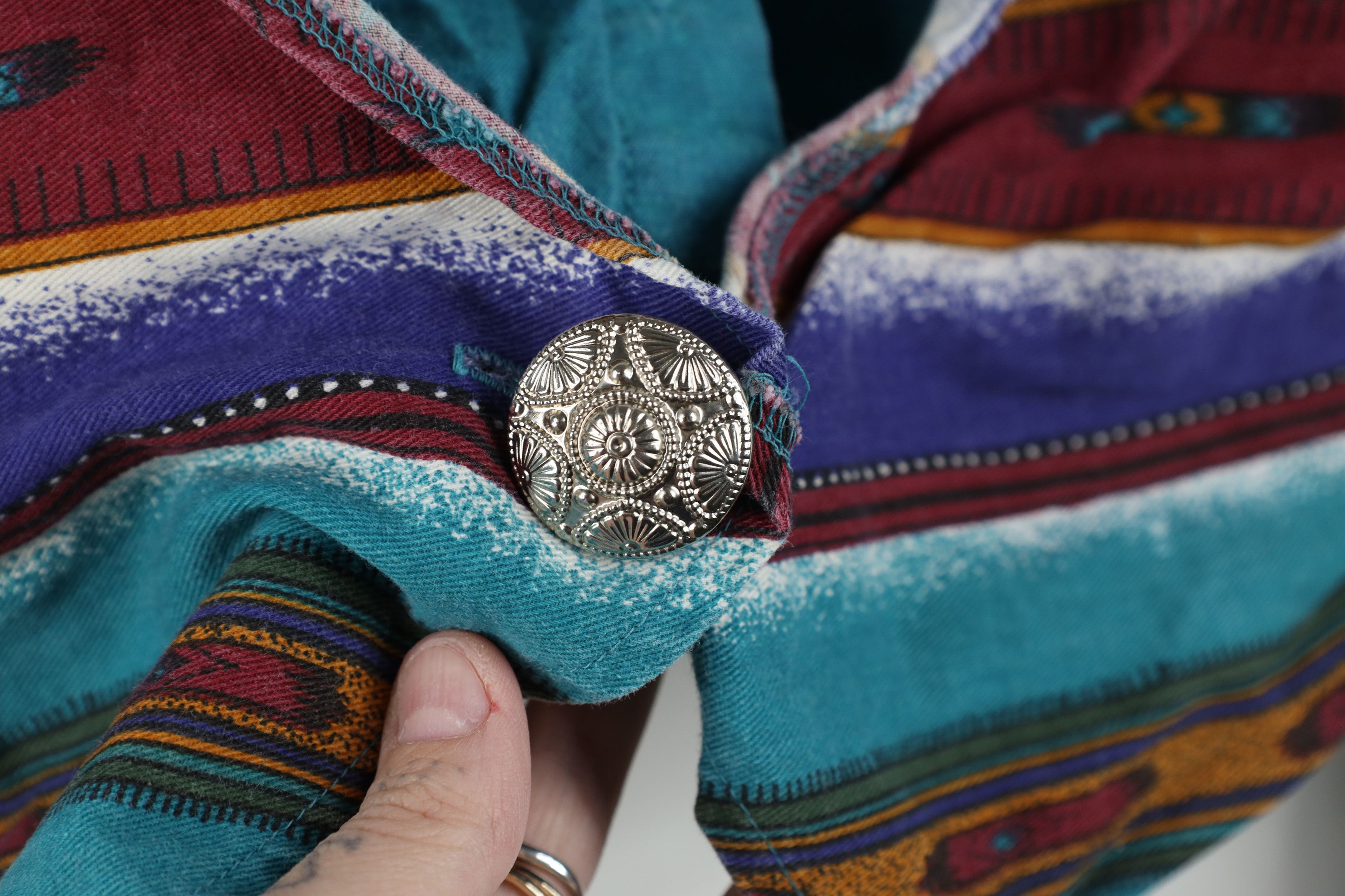 Vintage Vintage 90s Rockabilly Western Southwestern Button Shirt USA Size S / US 4 / IT 40 - 4 Thumbnail