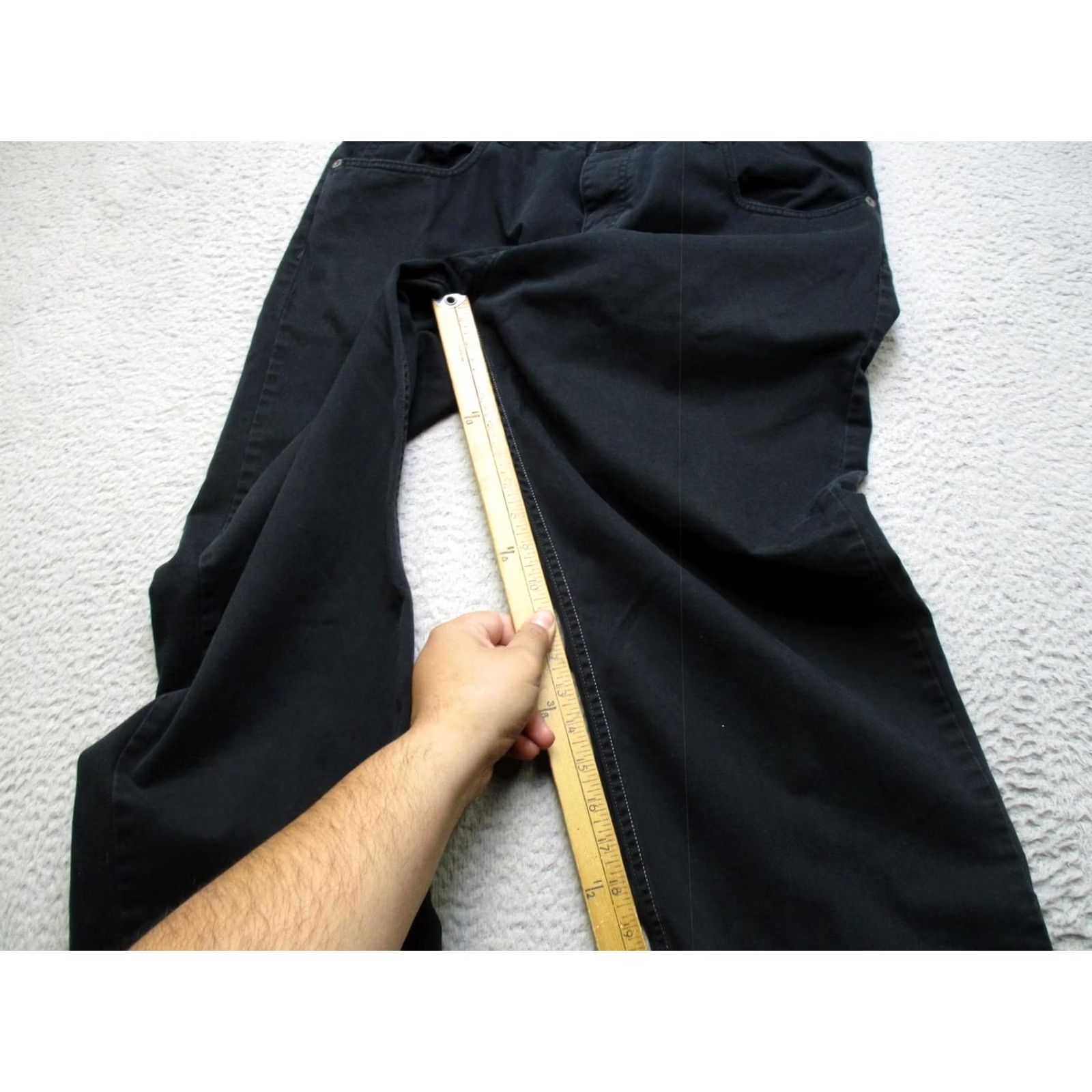 Vintage Kikwear 91 Jeans Mens 38 Black Wide-Leg Baggy Streetwear Denim 100% Cotton Relaxed Button Fly Pockets Size US 38 / EU 54 - 5 Thumbnail