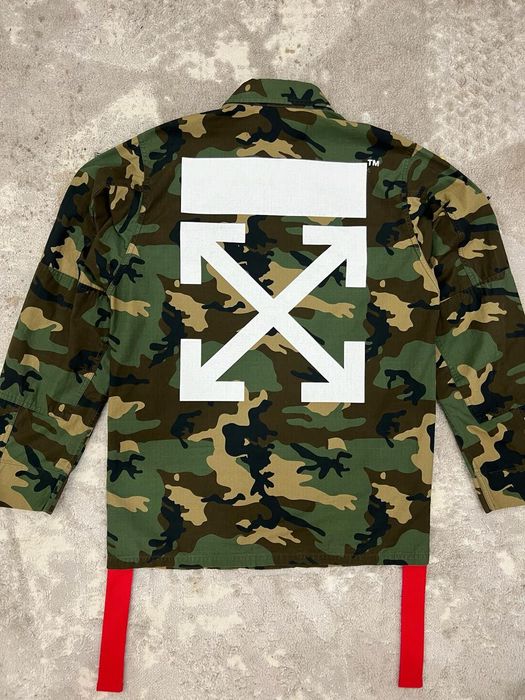 Off white camouflage on sale patch cargo jacket