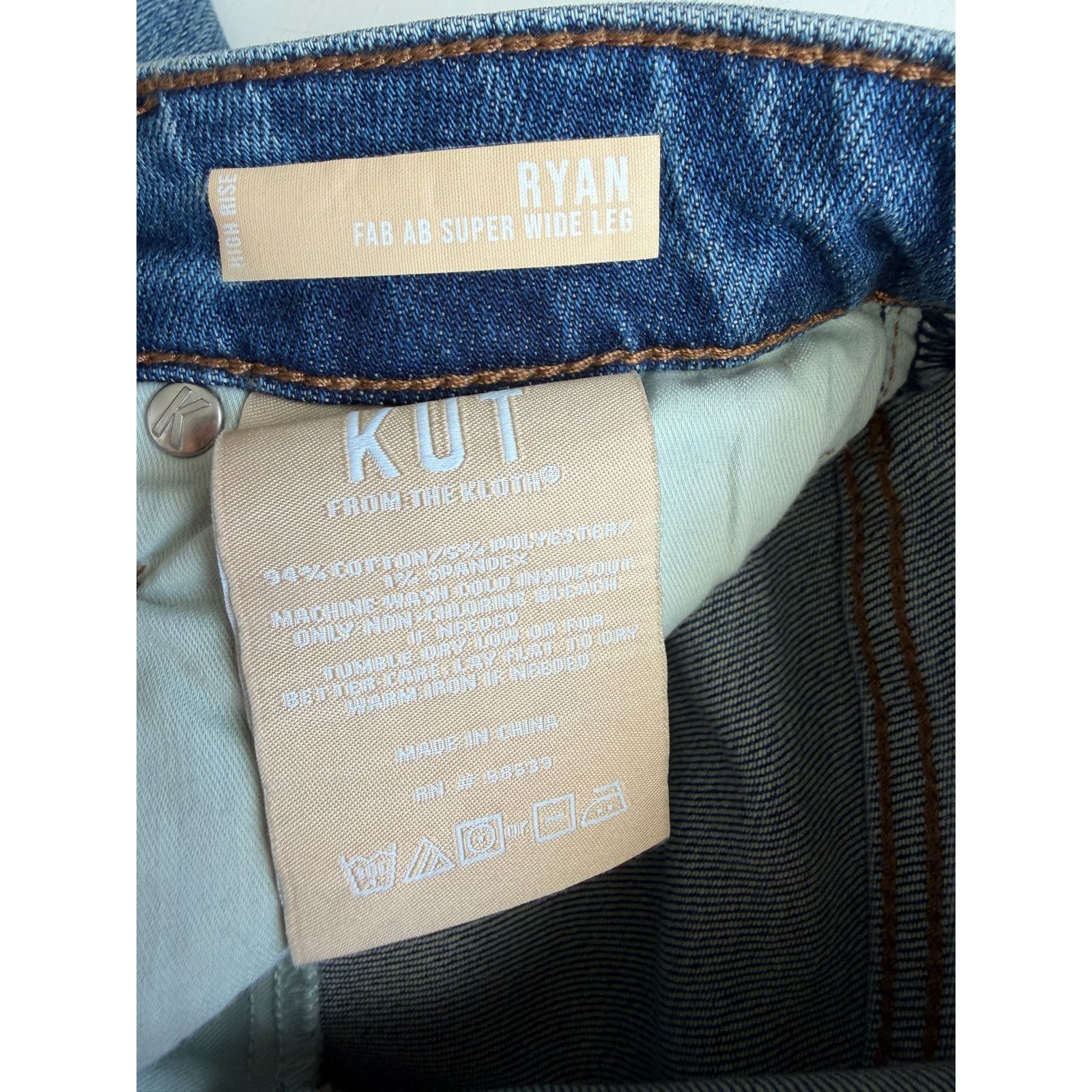 Other KUT Ryan Fab Ab Wide Leg Jeans Women 00 Medium Wash Size 24" / US 00 / IT 34 - 9 Thumbnail
