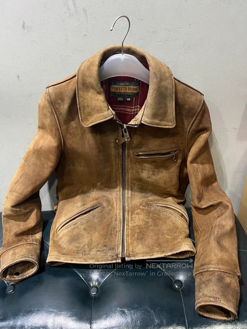 Schott Schott Oil-soaked motorcycle leather jacket Size US XS / EU 42 / 0 - 3 Thumbnail