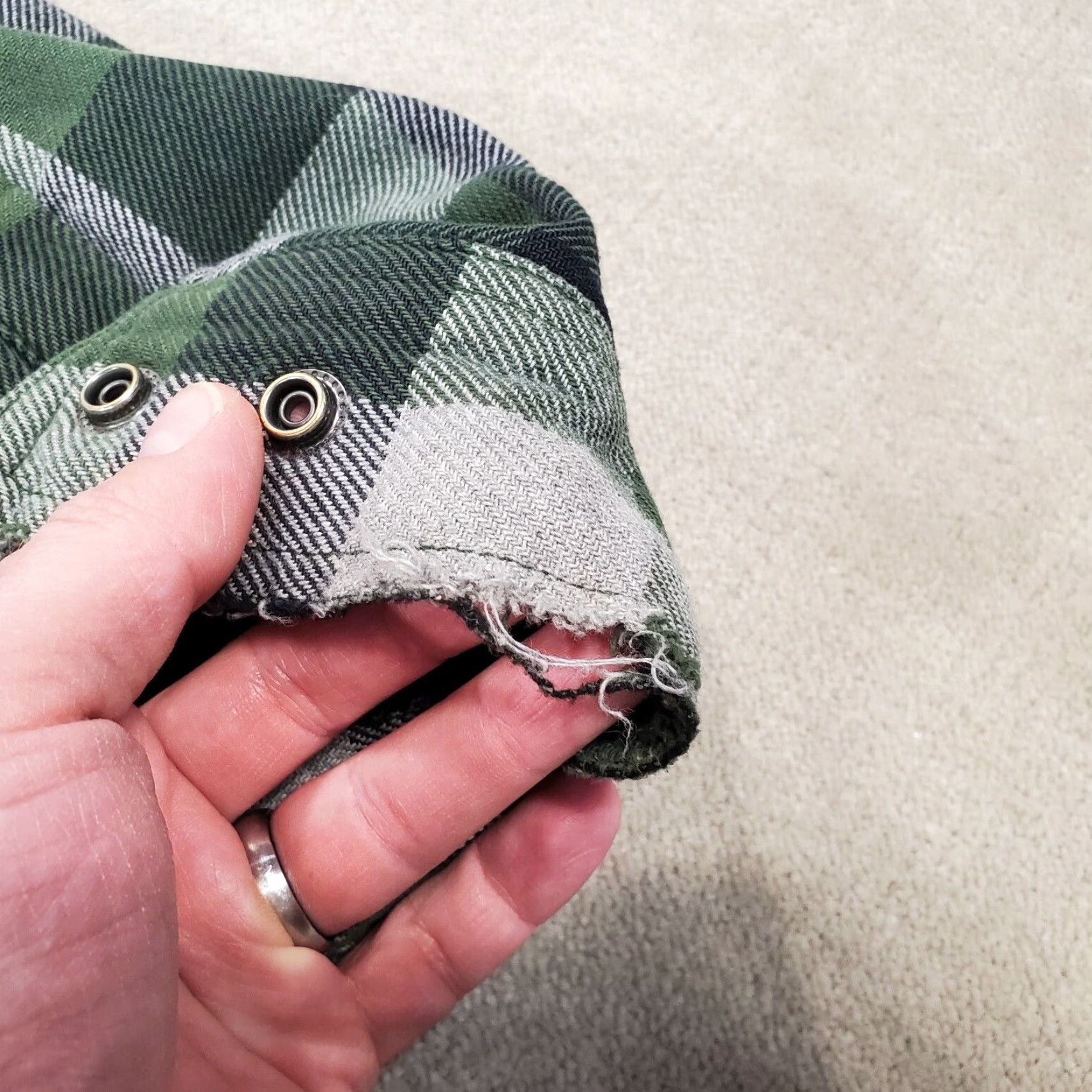 Vintage Duluth Jacket Mens Extra Large Tall Green Gray Flannel Lined Coat Cotton Check Pocket Overcoat Outdoor Winter Fall Spring Summer Size US XXL / EU 58 / 5 - 5 Thumbnail