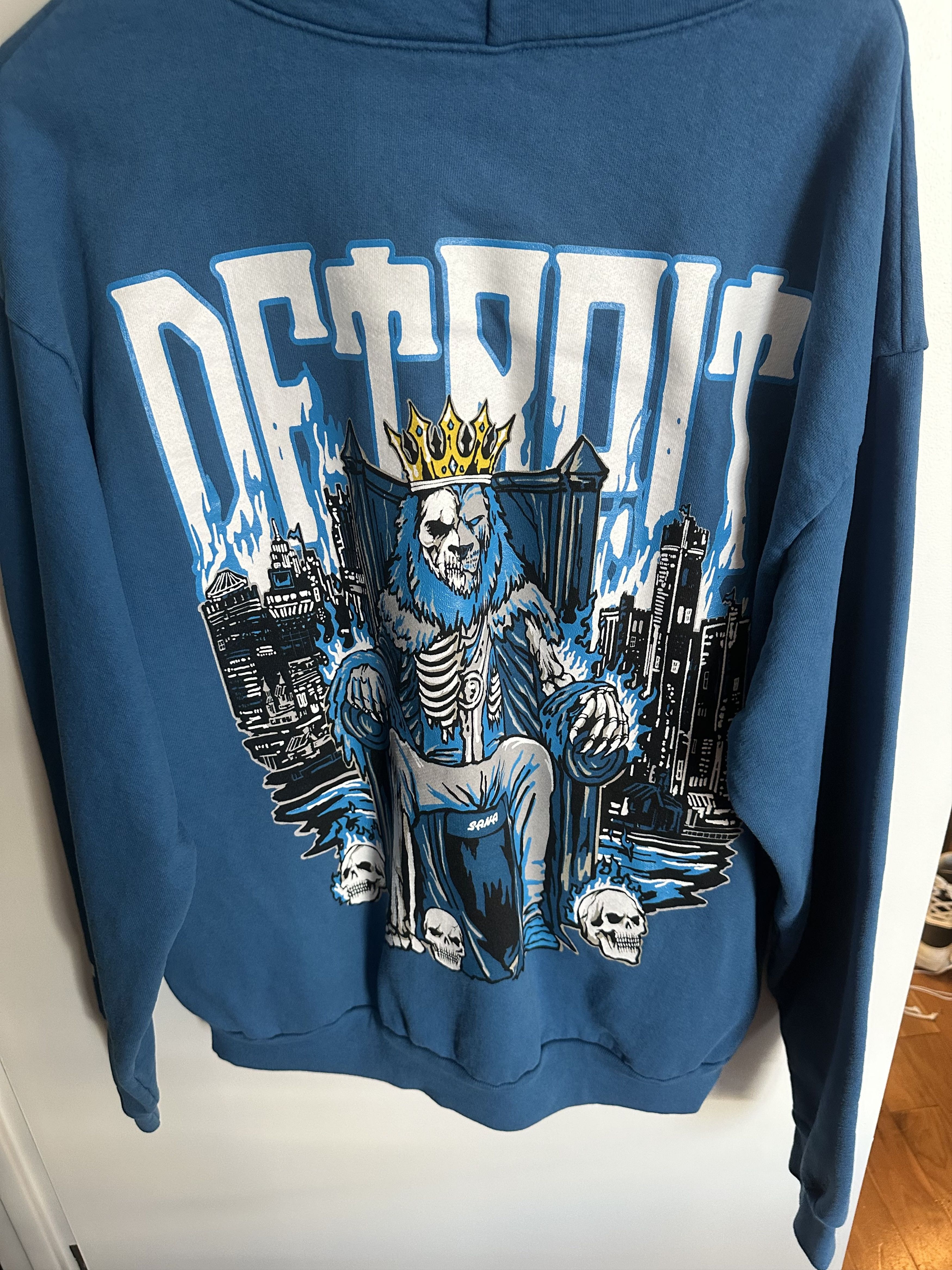 SANA Sana Detroit Lions King of The North Hoodie Sweatshirt Blue Size US XL / EU 56 / 4 - 2 Thumbnail