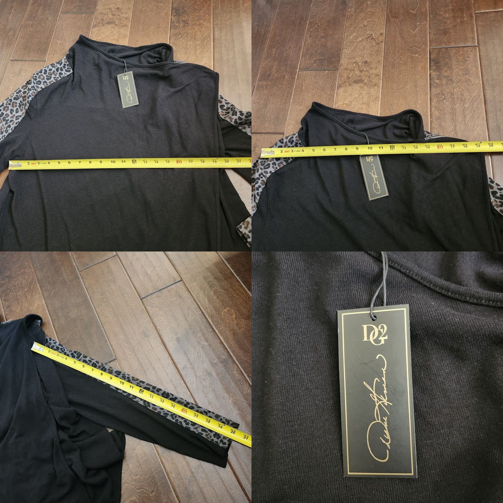 Vintage DG2 Diane Gilman Black Snake Knit Drape-Front Easy Jacket L Womens Regular Zip KnIT Solid Snake Casual Party/Cocktail Travel 90s? Size L / US 10 / IT 46 - 9 Thumbnail