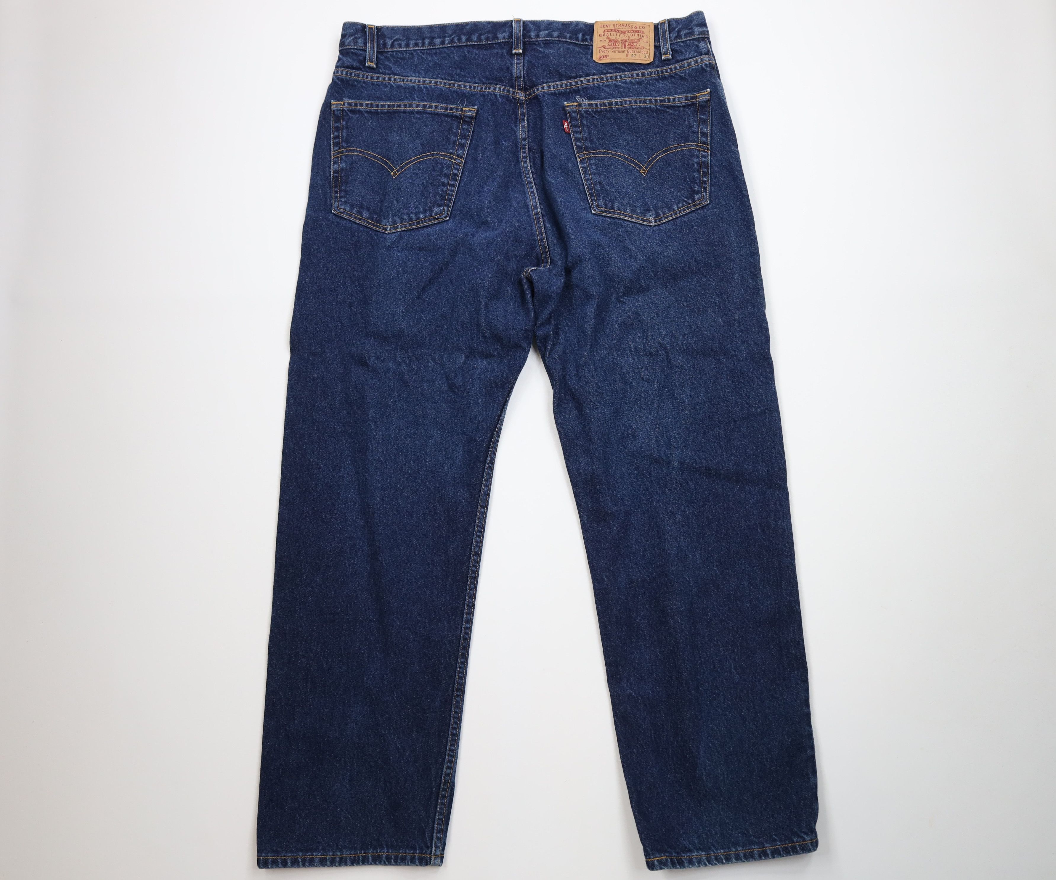 Levi's Vintage Y2K 2002 Levis 505 Regular Straight Leg Denim Jeans Size US 42 / EU 58 - 11 Thumbnail
