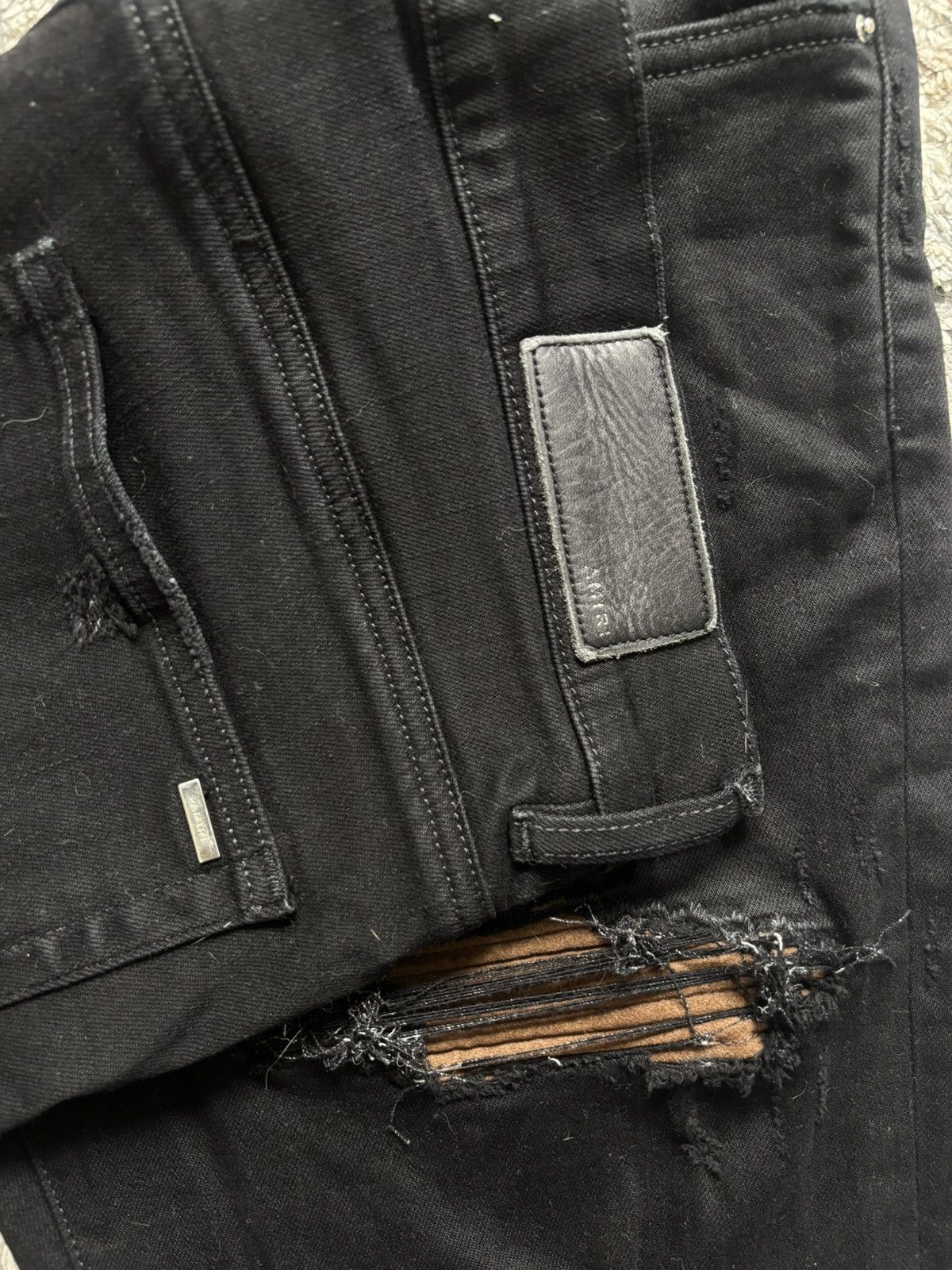 Amiri Amiri MX1 “Brown Patch” Jeans – Size 34 Size US 34 / EU 50 - 4 Thumbnail