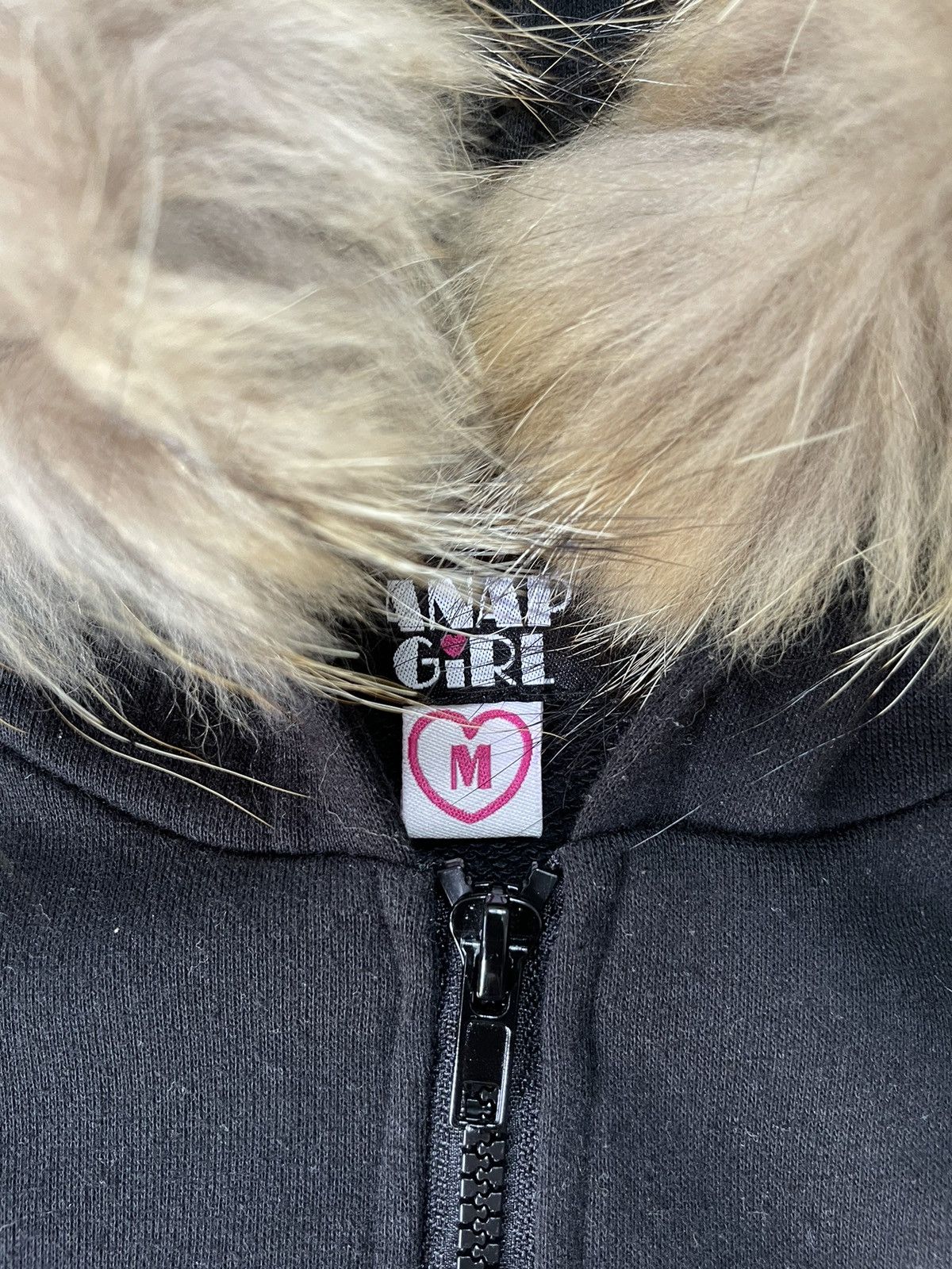 Japanese Brand anapgirl Faux Fur zip hoodie crop gothic lgb ifsix y2k style Size M / US 6-8 / IT 42-44 - 4 Thumbnail