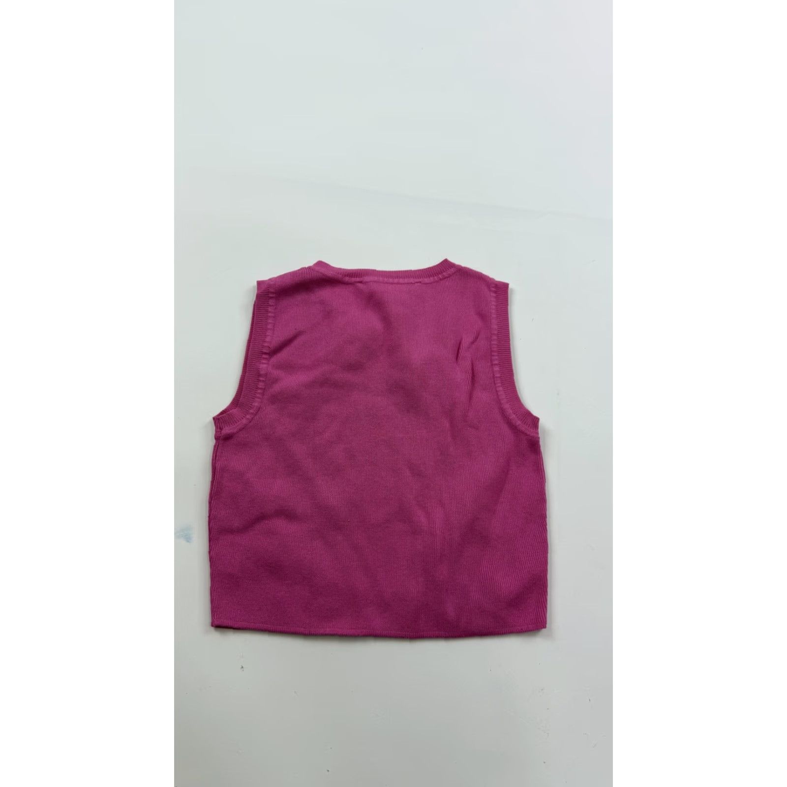 Zara Zara Tank Top Womens Medium Pink Sleeveless Ribbed Cropped Knit Basic Summer Size M / US 6-8 / IT 42-44 - 3 Thumbnail