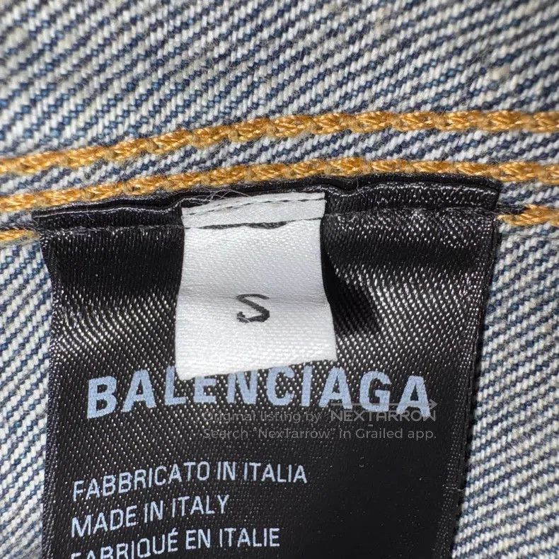 Balenciaga Balenciaga Zipper Destroyed Denim Jacket Size US S / EU 44-46 / 1 - 5 Thumbnail