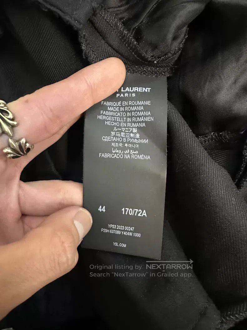 Saint Laurent Paris Saint Laurent Paris Black Basic Slim-Fit Trousers i Size US 28 / EU 44 - 3 Thumbnail