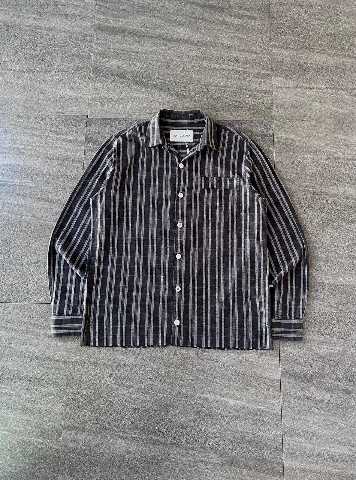 Our Legacy FREE TAX! Cropped Striped Ls Shirts Size US S / EU 44-46 / 1 - 1 Thumbnail
