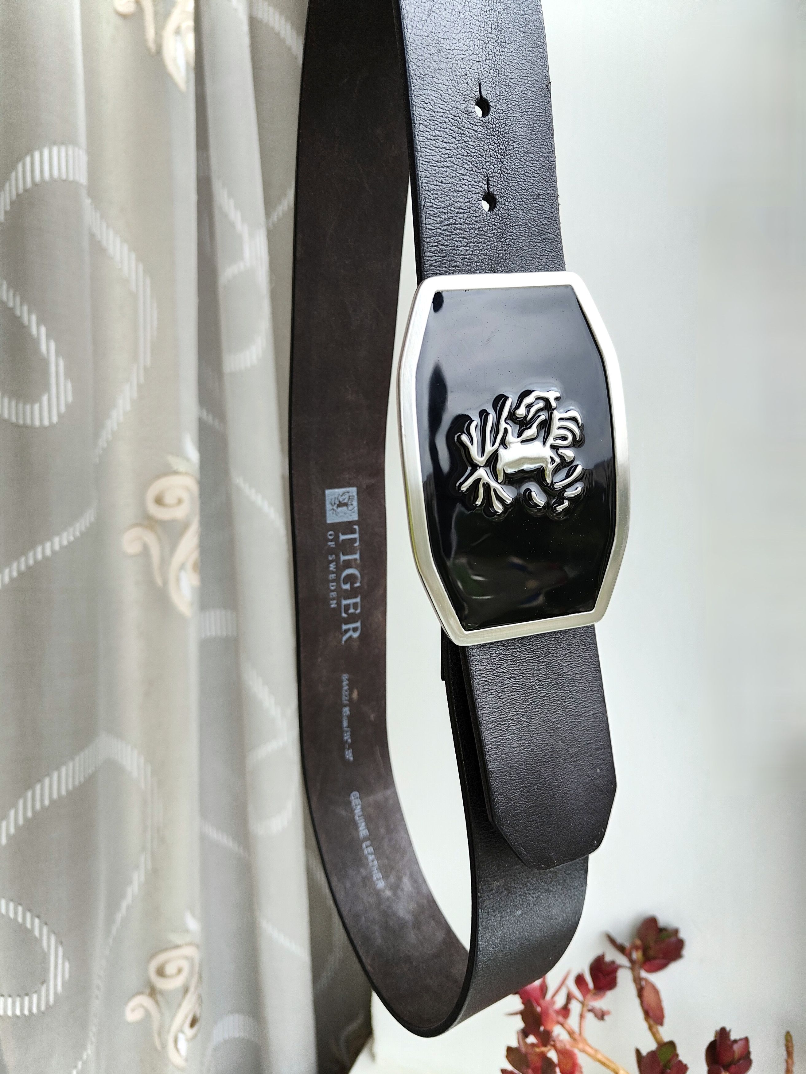 Tiger of Sweden Tiger of Sweden Belt Men's Leather Massive Belt Buckle Size ONE SIZE - 2 Thumbnail