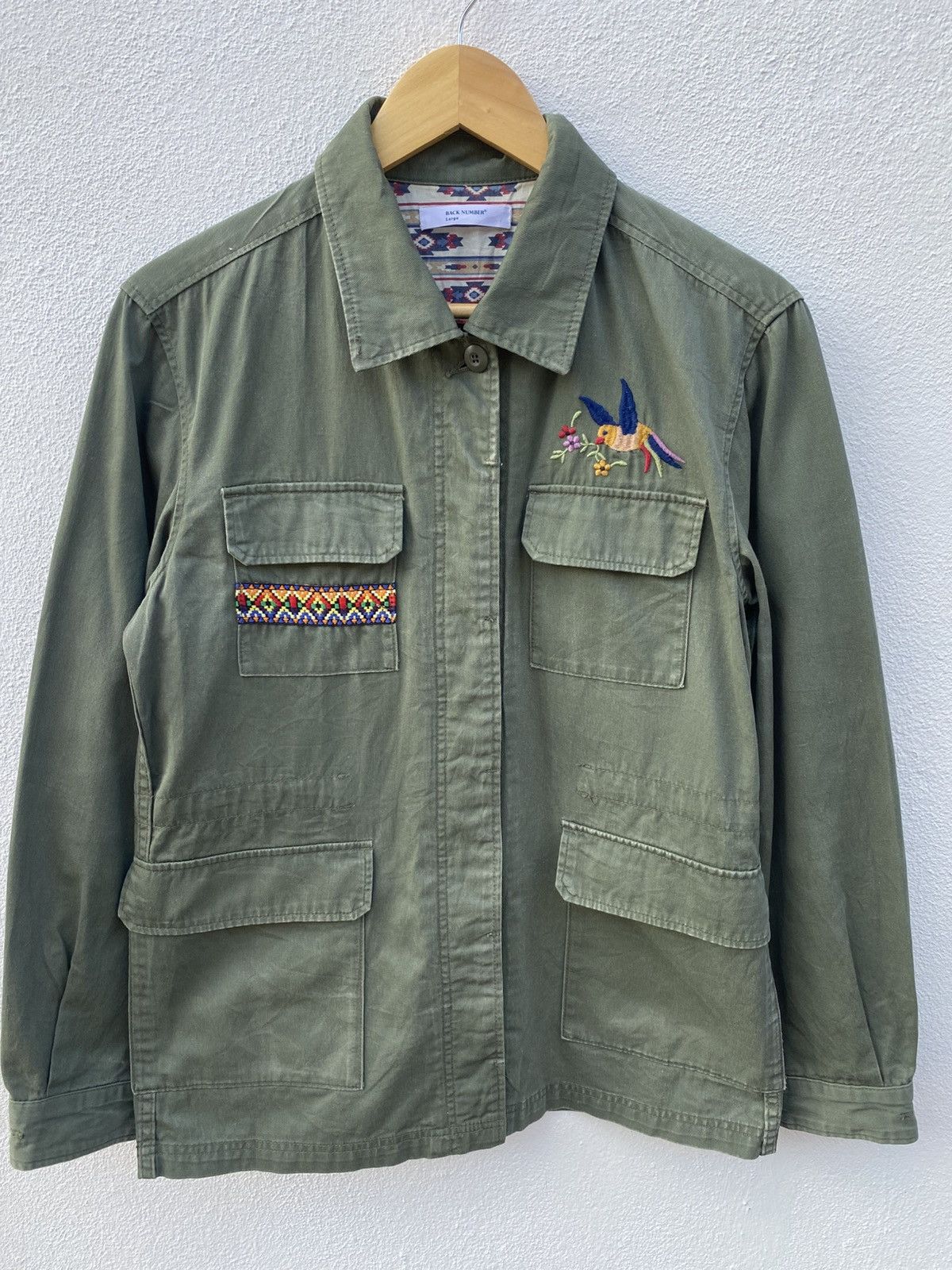 Other Back number army / military embroidery uniform jacket Size US L / EU 52-54 / 3 - 5 Thumbnail