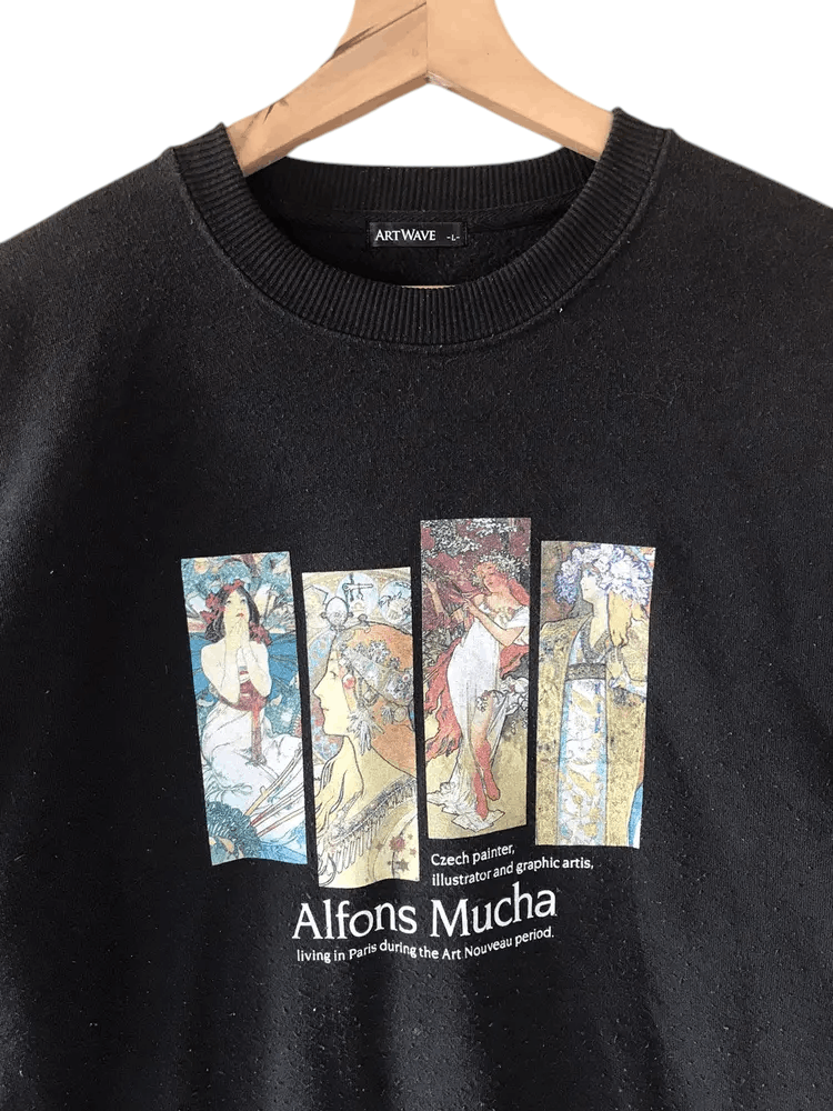 Japanese Brand Art Wave Alfons Muncha Sweatshirts Size US L / EU 52-54 / 3 - 3 Thumbnail