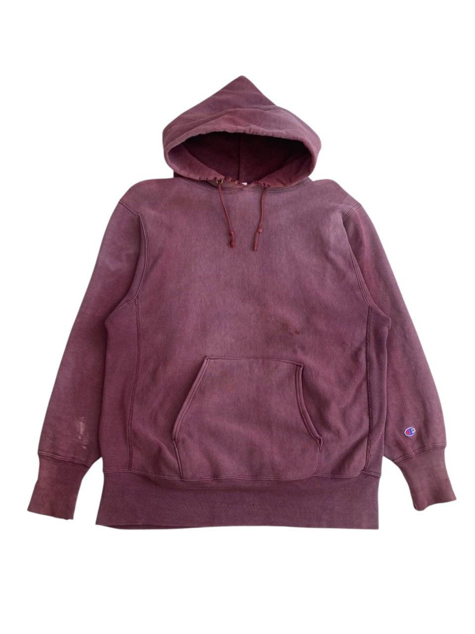 Champion Vintage 90’s Champion Reverse Weave Sunfaded Thrashed Hoodie Size US L / EU 52-54 / 3 - 1 Thumbnail