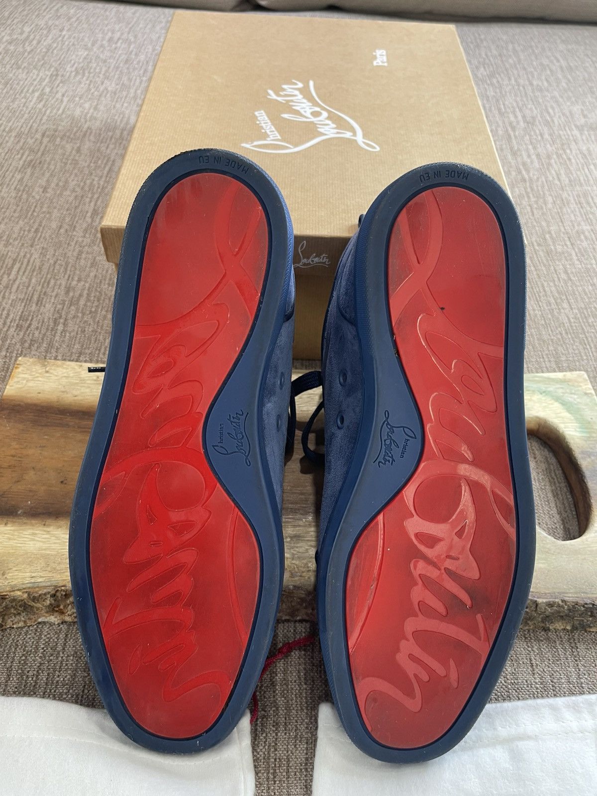 Christian Louboutin Christian Louboutin Lou Spikes Orlato Flat Veau Velours Size US 12 / EU 45 - 5 Thumbnail