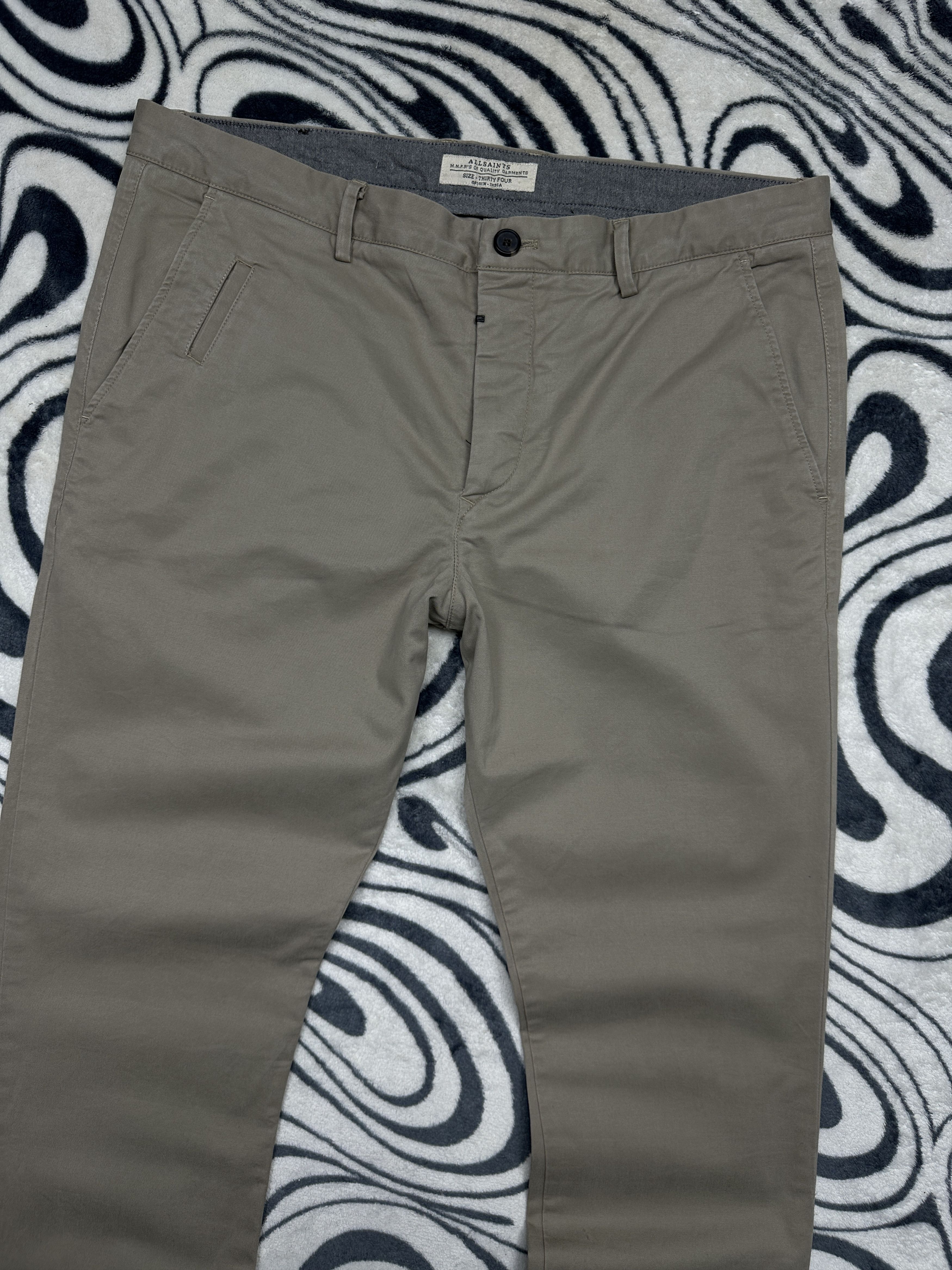 Allsaints Allsaints Mens Pipe Chino Pants Size US 34 / EU 50 - 2 Thumbnail