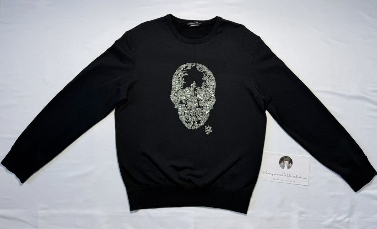 Alexander McQueen ALEXANDER MCQUEEN Sequin Skull Embroidered Sweatshirt XL Size US XL / EU 56 / 4 - 4 Thumbnail