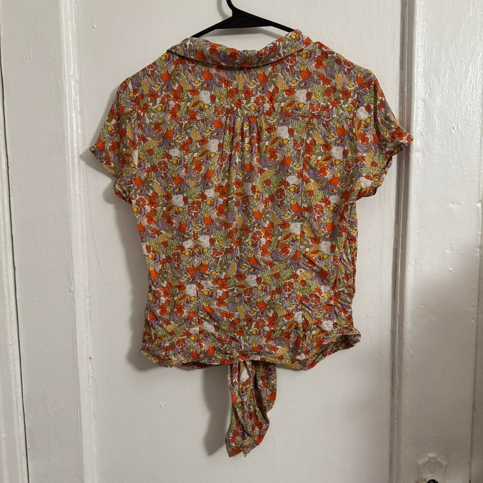 Anthropologie Maeve Anthropology Romantic Citrus Tie-Front Liberty Print Size XS / US 0-2 / IT 36-38 - 6 Thumbnail