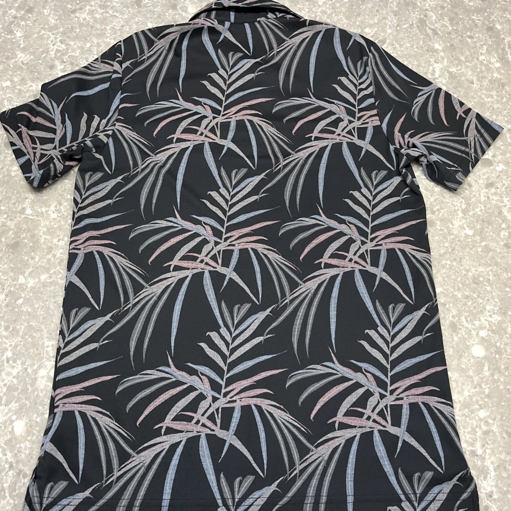 TravisMathew Travis Mathew Polo Shirt Mens Regular Short Sleeve Floral Black Gray Hawaiian Golf Shirt Size US M / EU 48-50 / 2 - 6 Thumbnail
