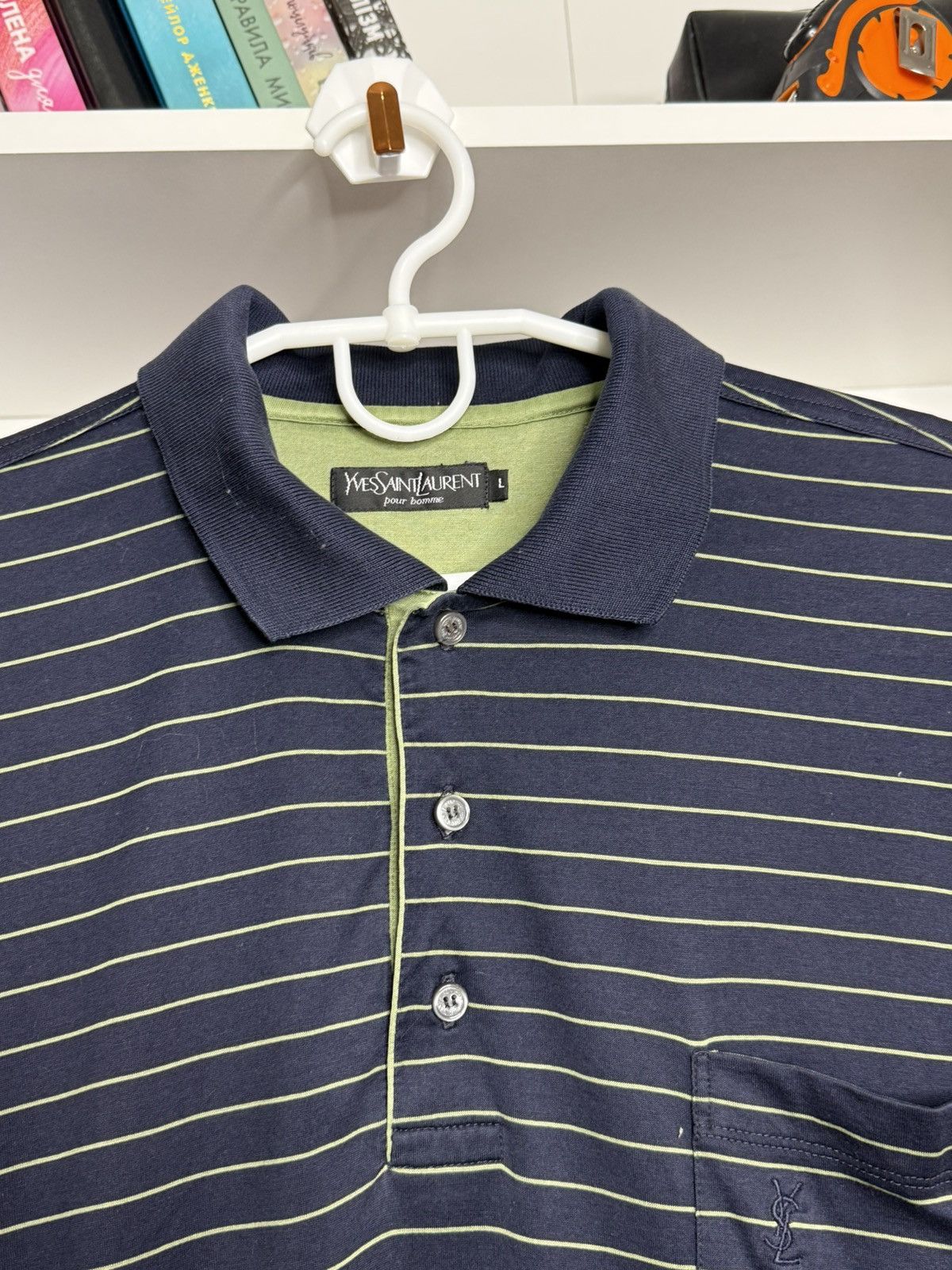 Yves Saint Laurent Vintage YSL YvesSaintLaurent Stripped Polo size l Size US L / EU 52-54 / 3 - 6 Thumbnail