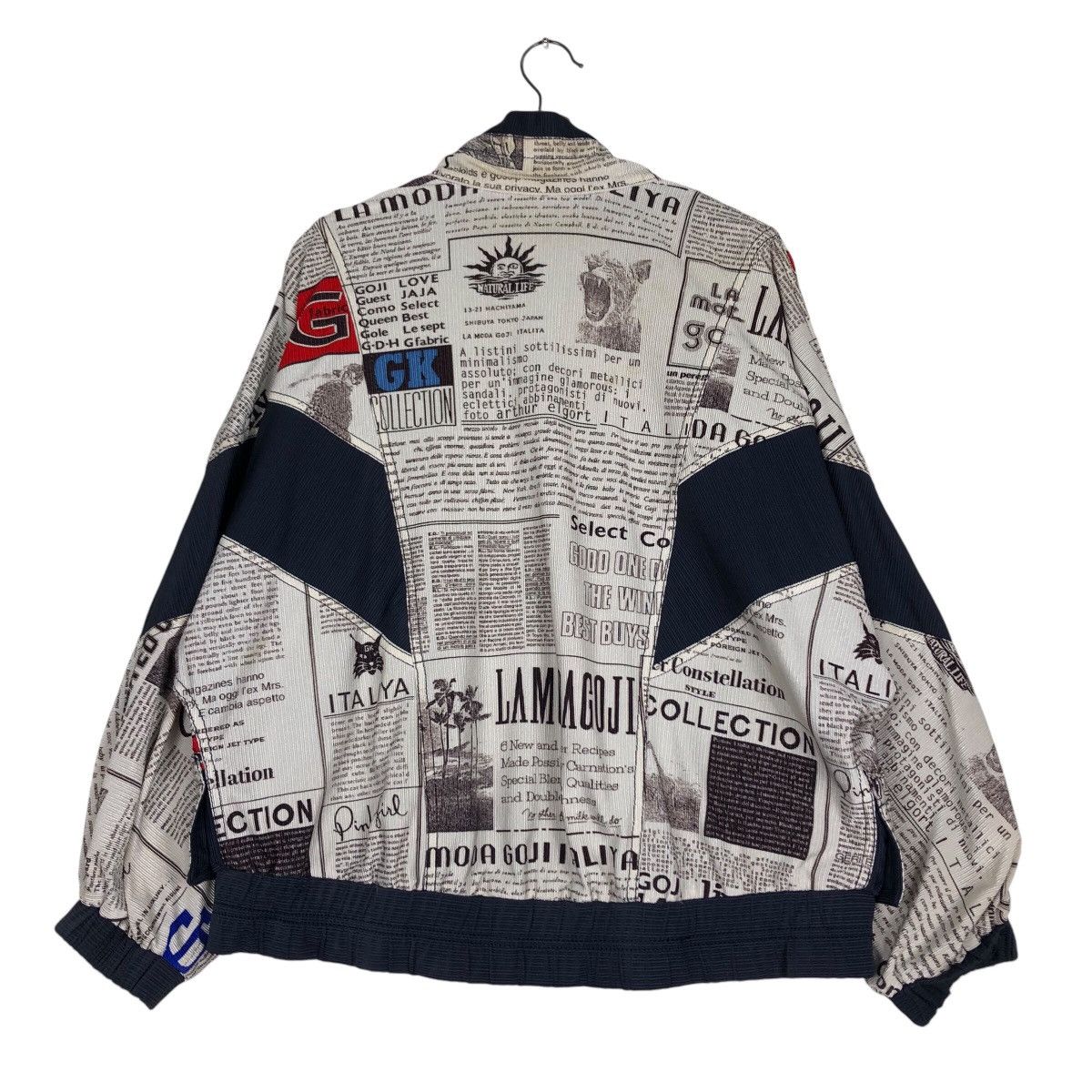 Japanese Brand 📌Vintage Newspaper Zipper Jacket Full Print Size US M / EU 48-50 / 2 - 9 Thumbnail