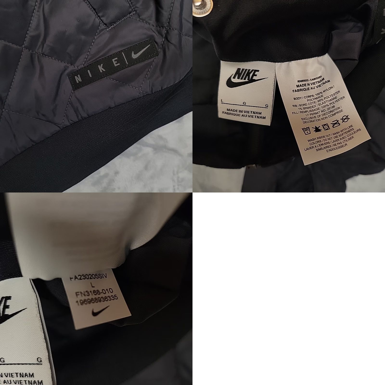 Nike Nike Jacket Men L Black Reversible Quilted Bomber MA1 Flight Streetwear Techwear Size US L / EU 52-54 / 3 - 9 Thumbnail