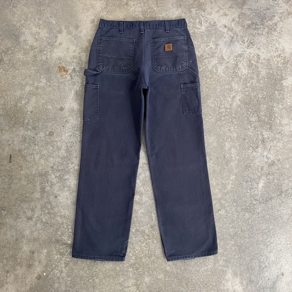 Carhartt Vintage Carhartt Faded Midnight Blue Carpenter Pants Size US 31 - 17 Thumbnail