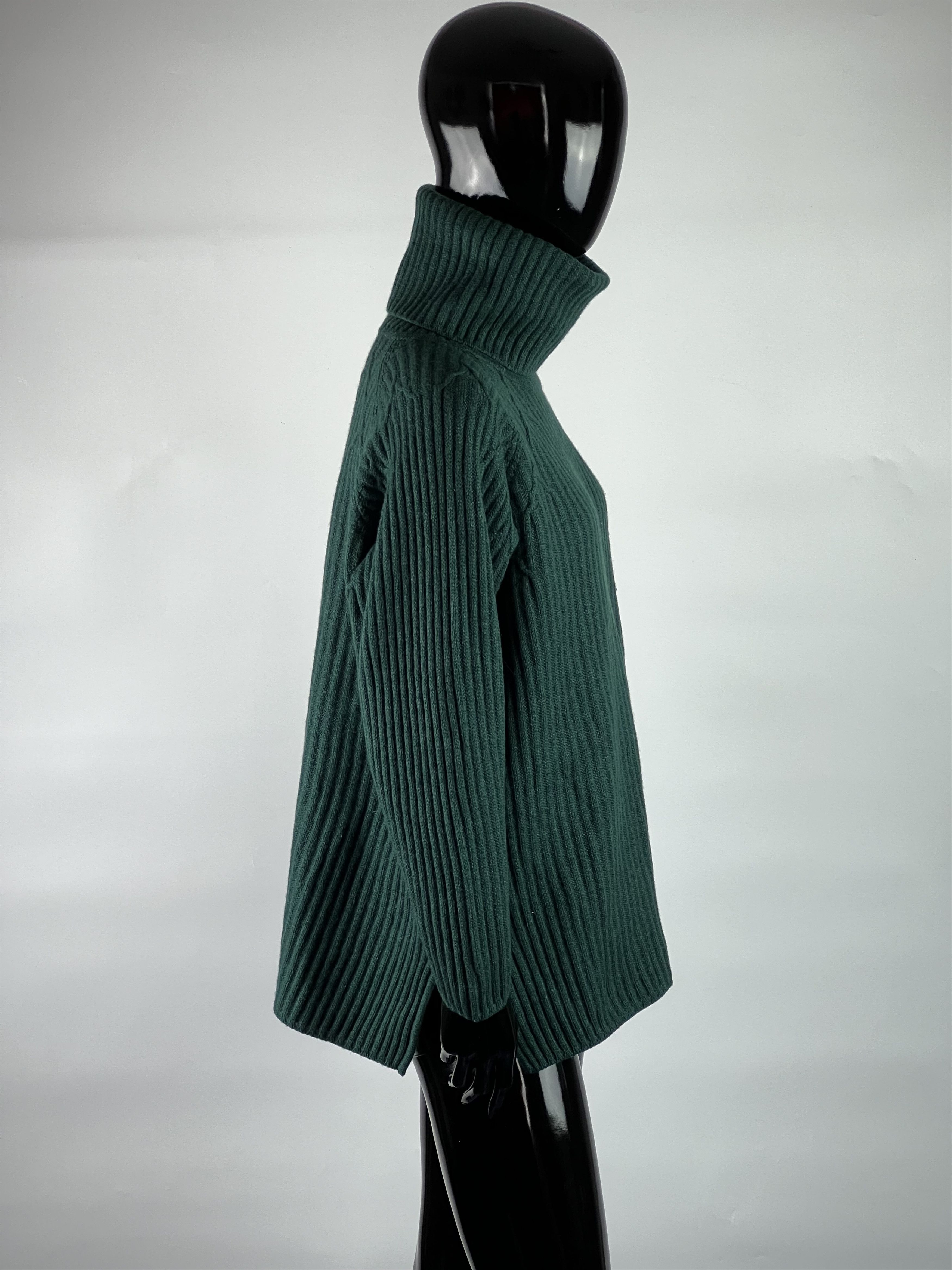 Other Le Tricot Longhin Perugia Turtleneck Ribbed Sweater Knitted Size S / US 4 / IT 40 - 2 Thumbnail