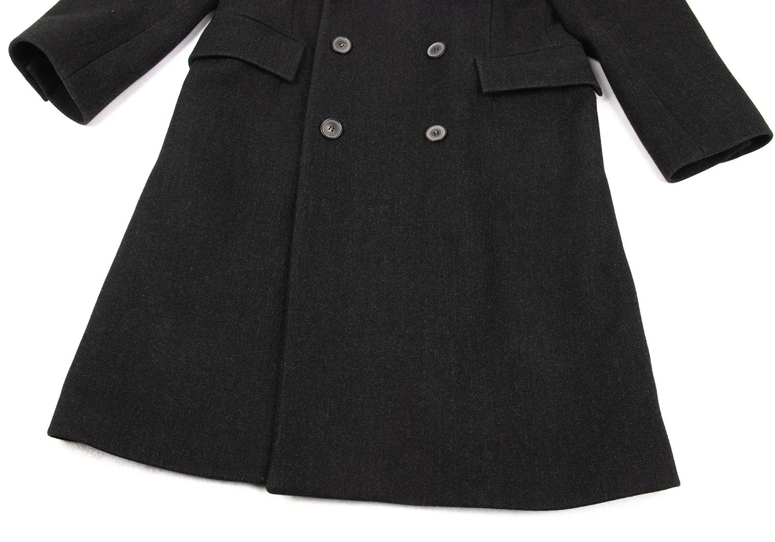 A.P.C. Herringbone Melton Coat in Charcoal M Size US XXS / EU 40 - 9 Thumbnail