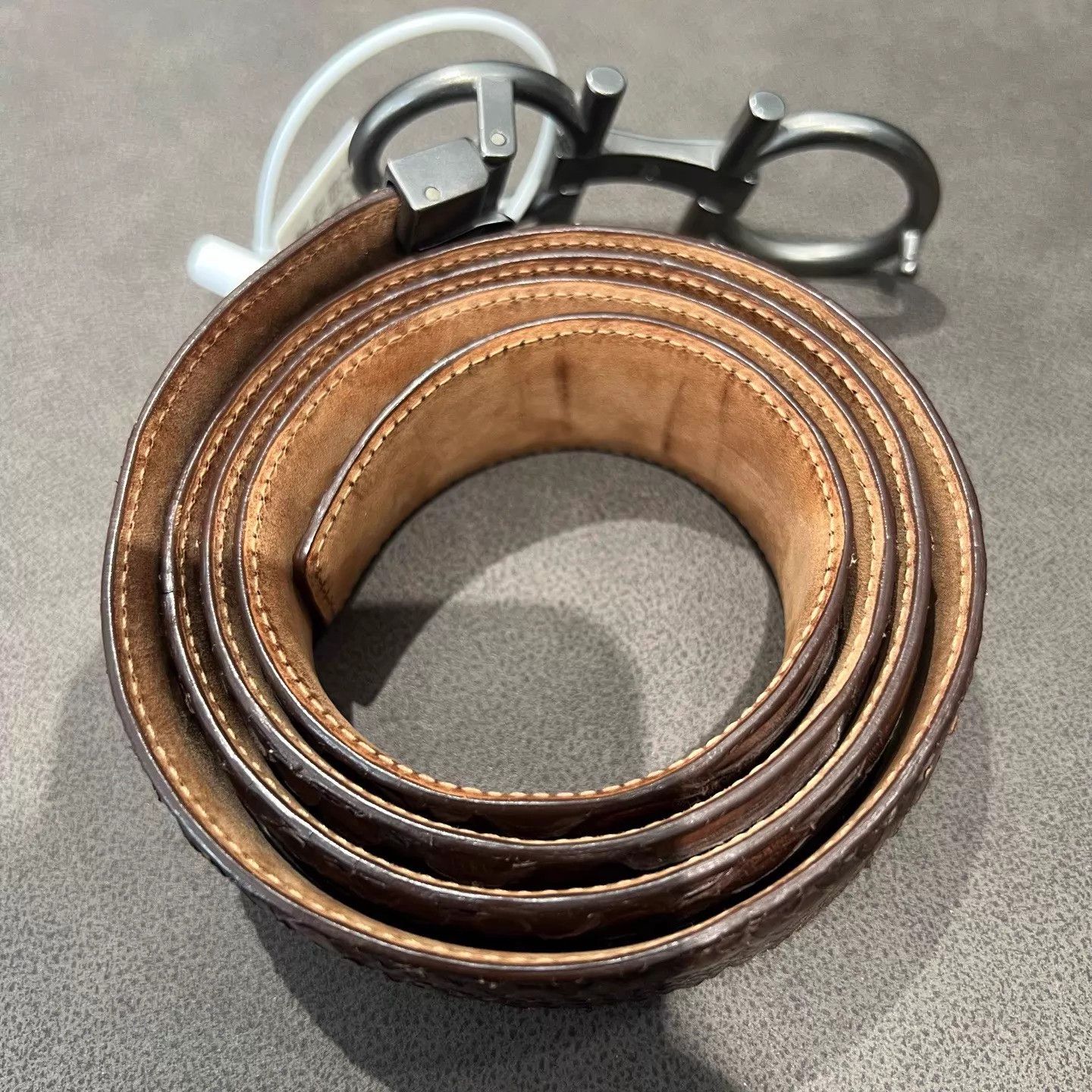 Salvatore Ferragamo FERRAGAMO Brown Leather Belt 100cm Size ONE SIZE - 8 Thumbnail