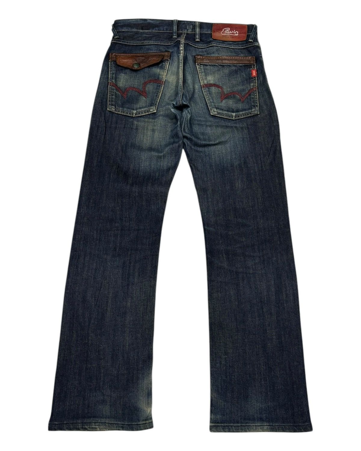 Kapital EDWIN BLUE TRIP RUSTY TOKYO FLARE DISTRESS DENIM JEANS Size US 32 / EU 48 - 2 Thumbnail