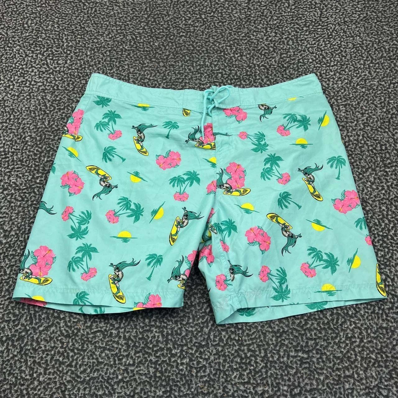 Other Batman Board Shorts Men XXL Floral Surfing Drawstring Swim Size US 42 / EU 58 - 1 Thumbnail